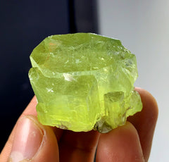 Natural Yellow Color Heliodor var Beryl Crystal from Pakistan - 40 gram