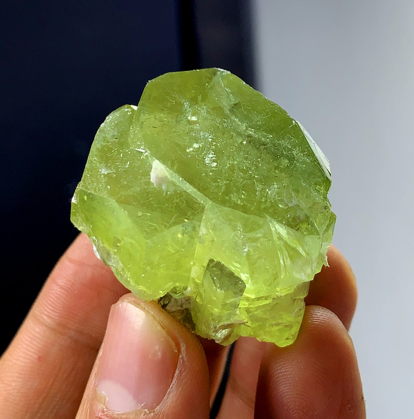 Natural Yellow Color Heliodor var Beryl Crystal from Pakistan - 40 gram