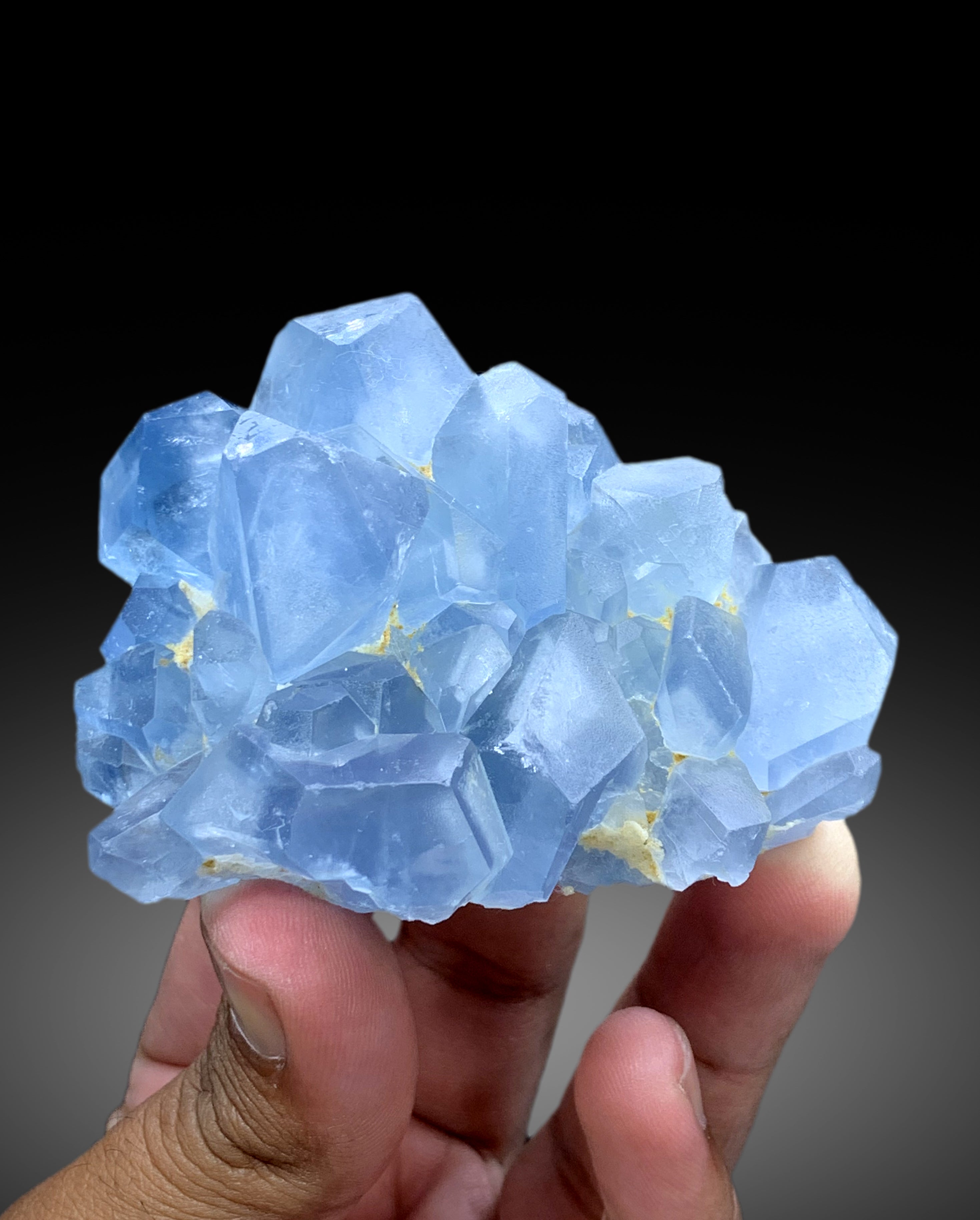 Natural Blue Color Celestine Crystals, Celestine Specimen, Fine Mineral, Celestine from Baghdis, Mine Afghanistan - 293 gram