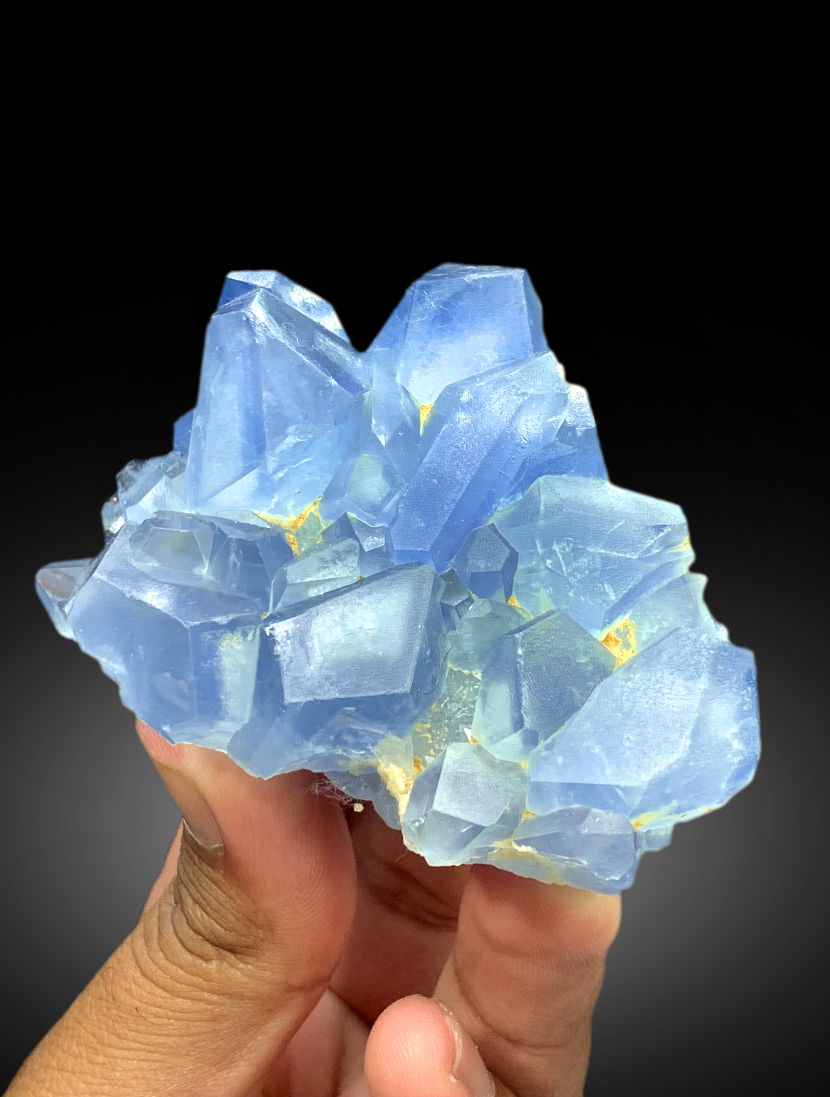 Natural Blue Color Celestine Crystals, Celestine Specimen, Fine Mineral, Celestine from Baghdis, Mine Afghanistan - 293 gram