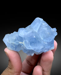 Natural Blue Color Celestine Crystals, Celestine Specimen, Fine Mineral, Celestine from Baghdis, Mine Afghanistan - 293 gram