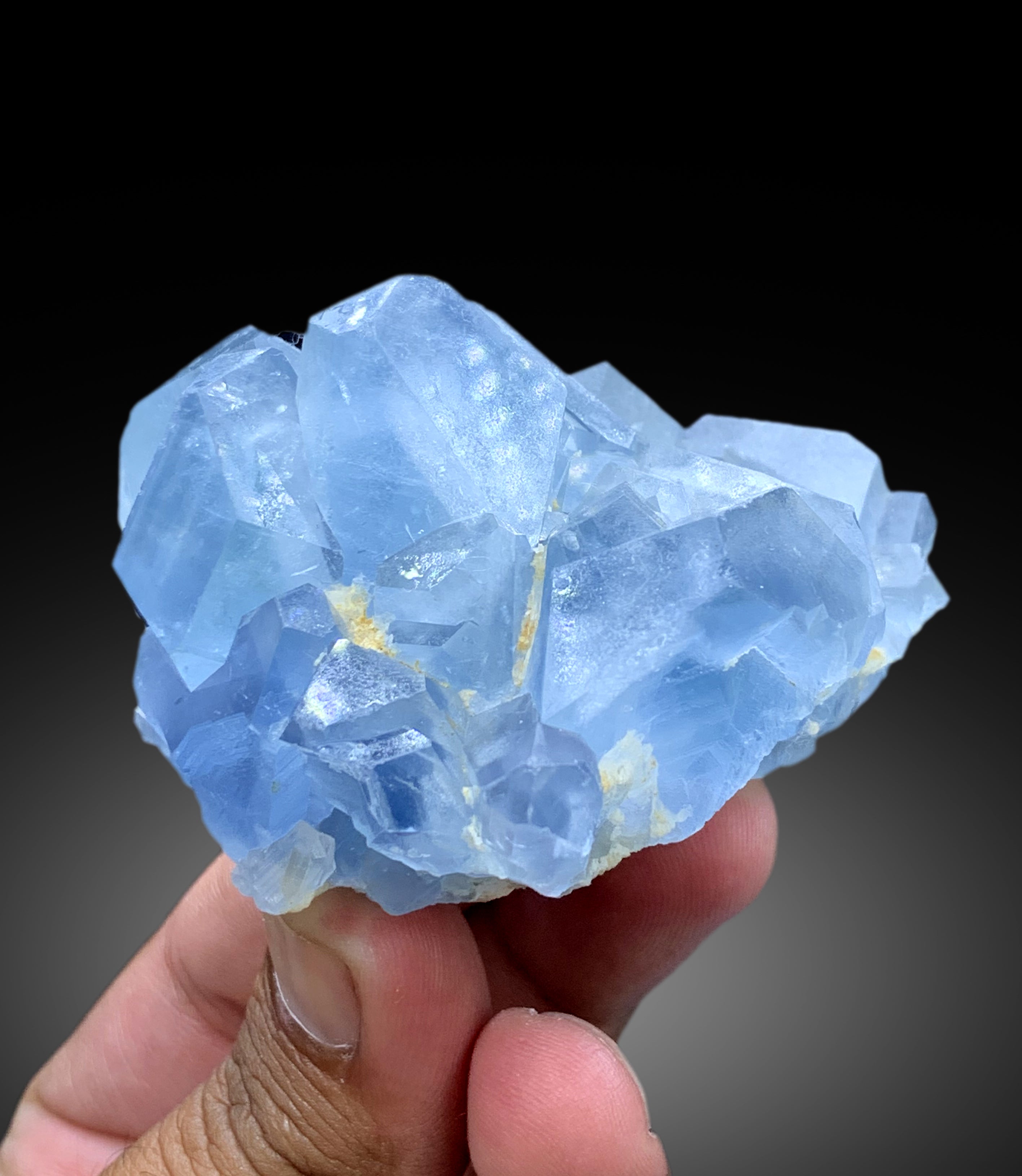 Natural Blue Color Celestine Crystals, Celestine Specimen, Fine Mineral, Celestine from Baghdis, Mine Afghanistan - 293 gram