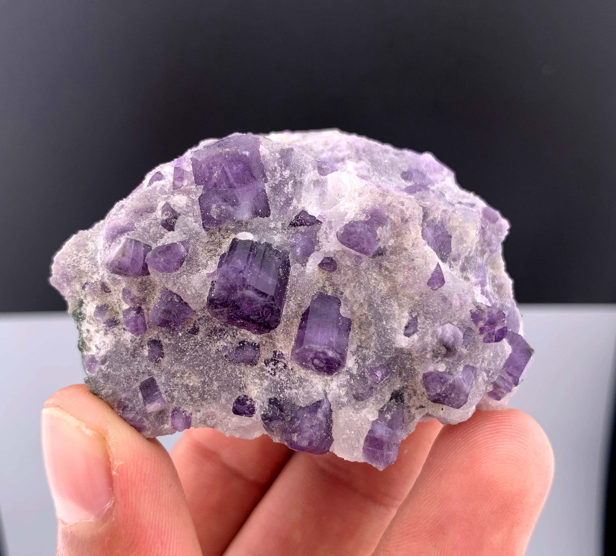 Purple Scapolite Crystal on Matrix from Afghanistan - 84 Grams