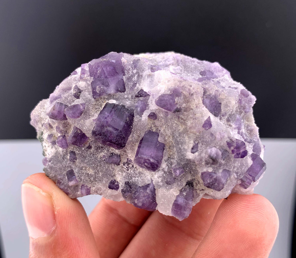 Purple Scapolite Crystal on Matrix from Afghanistan - 84 Grams