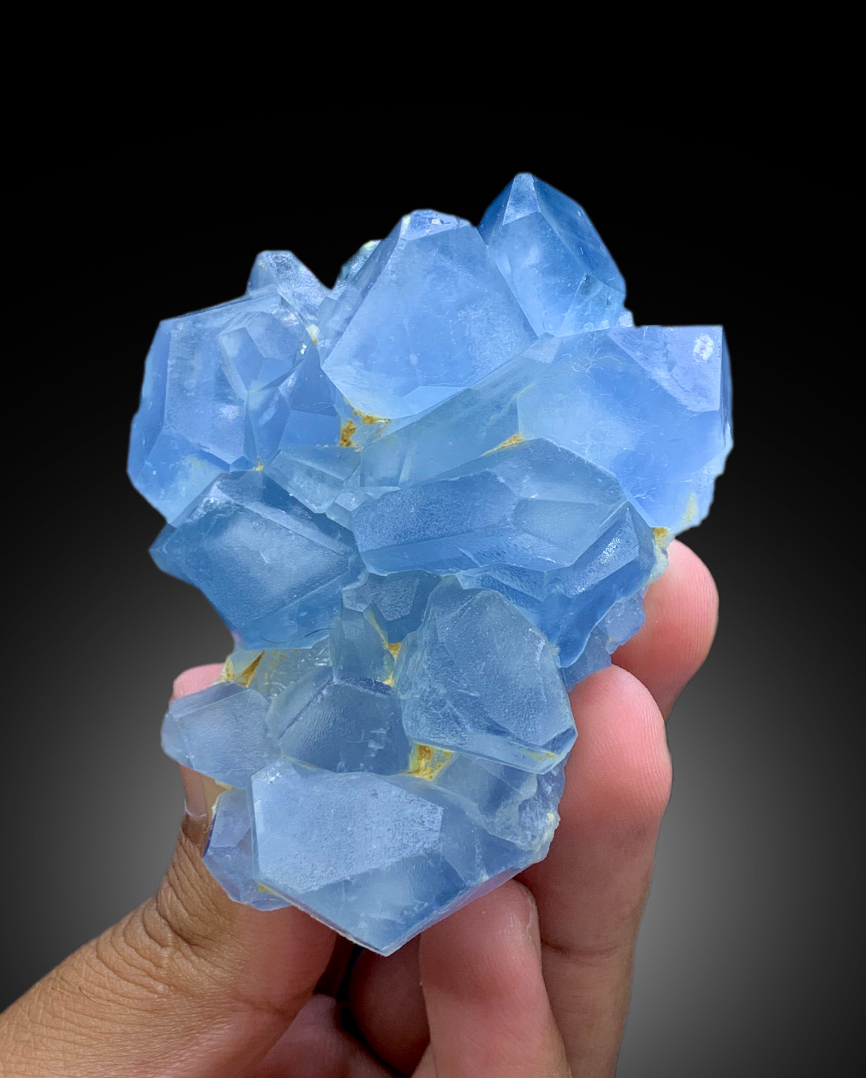 Natural Blue Color Celestine Crystals, Celestine Specimen, Fine Mineral, Celestine from Baghdis, Mine Afghanistan - 293 gram