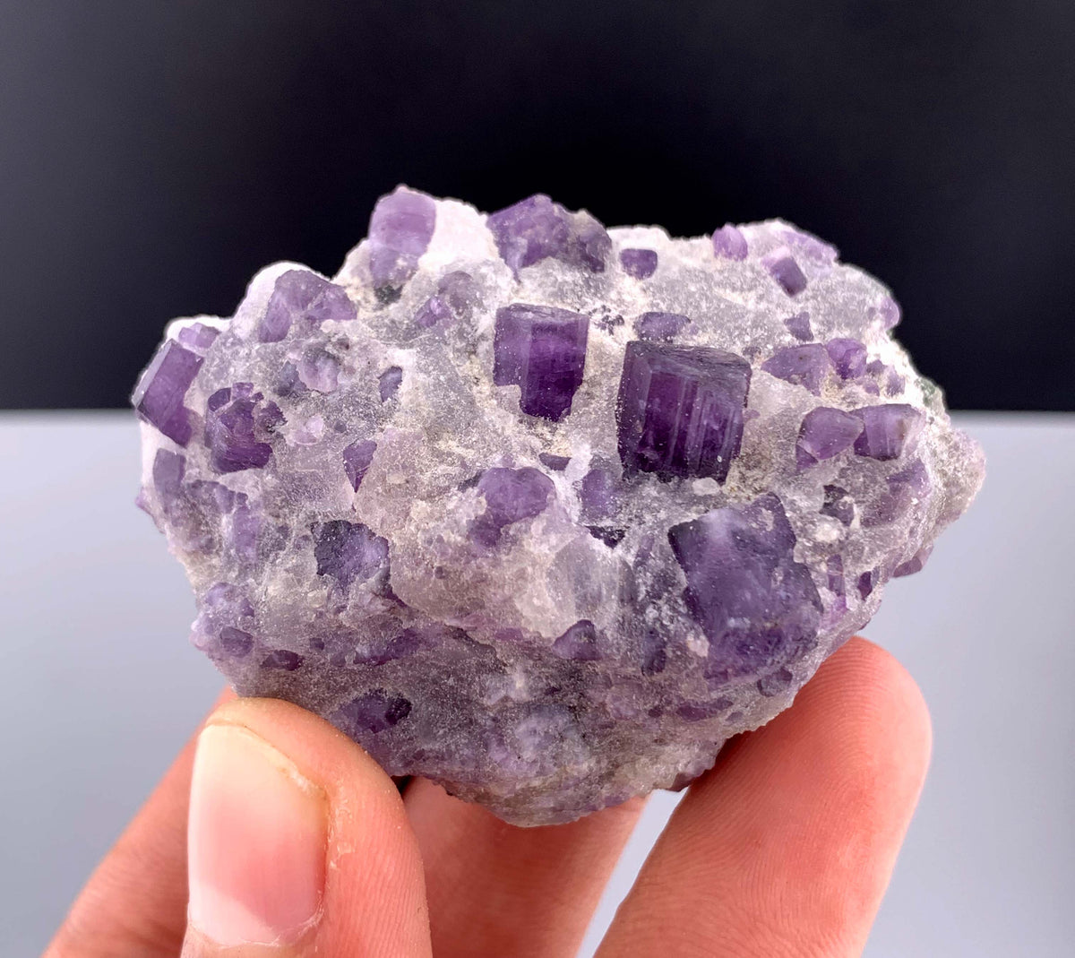 Purple Scapolite Crystal on Matrix from Afghanistan - 84 Grams