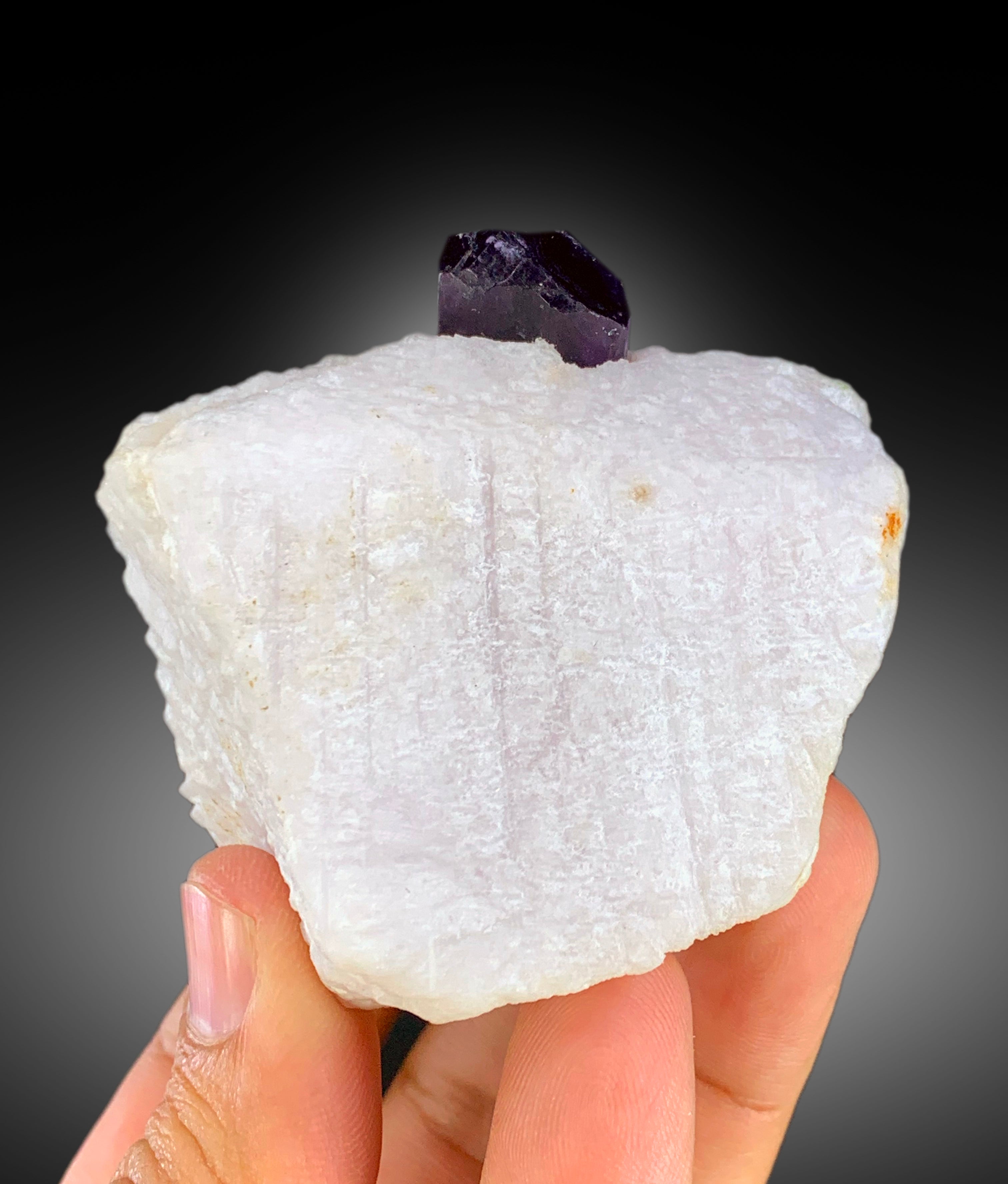 Natural Purple Color Scapolite on Matrix, Scapolite Crystal, Raw Mineral, Scapolite Specimen from Afghanistan - 177 gram