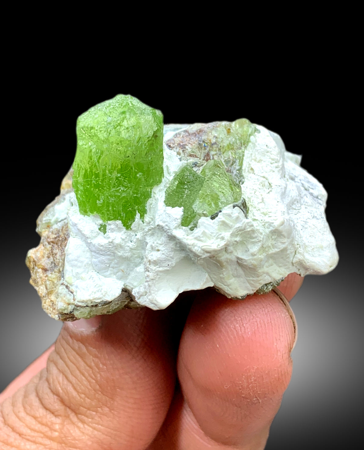 Lush Green Peridot on Matrix from Supat valley Pakistan - 55 gram