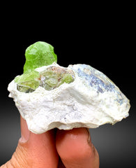 Lush Green Peridot on Matrix from Supat valley Pakistan - 55 gram