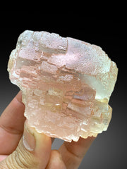 Step Wise Unique Shape Pink Fluorite Crystal from Pakistan - 428 gram