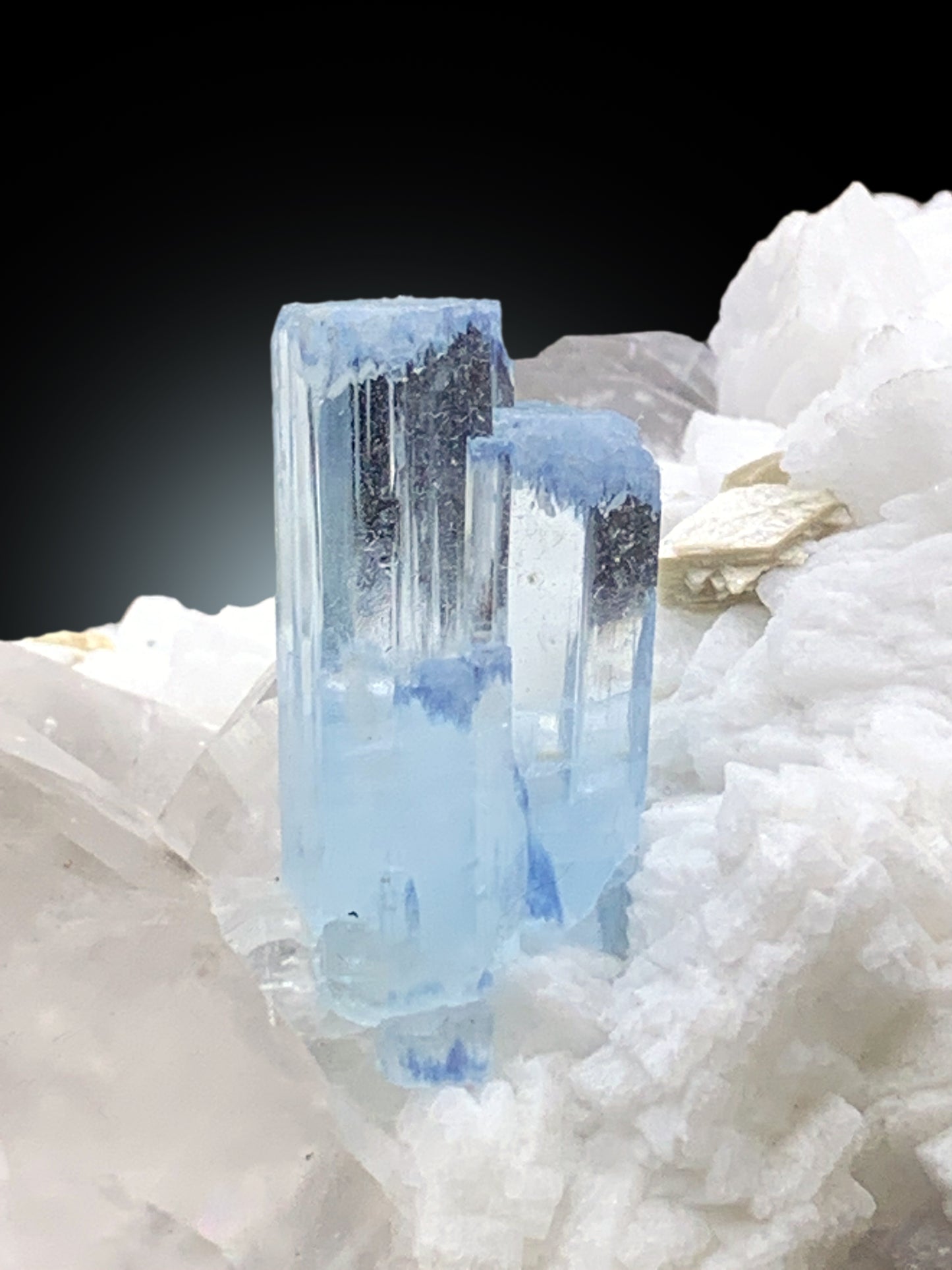 Sky Blue Ring Aquamarine Crystal on Quartz from Shigar valley Skardu Pakistan - 2167 gram