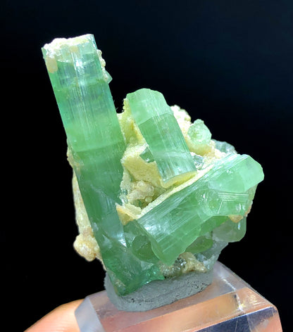 Natural Green Color Tourmaline Cluster, Tourmaline Crystals, Raw Mineral, Tourmaline Specimen from Afghanistan - 20 gram