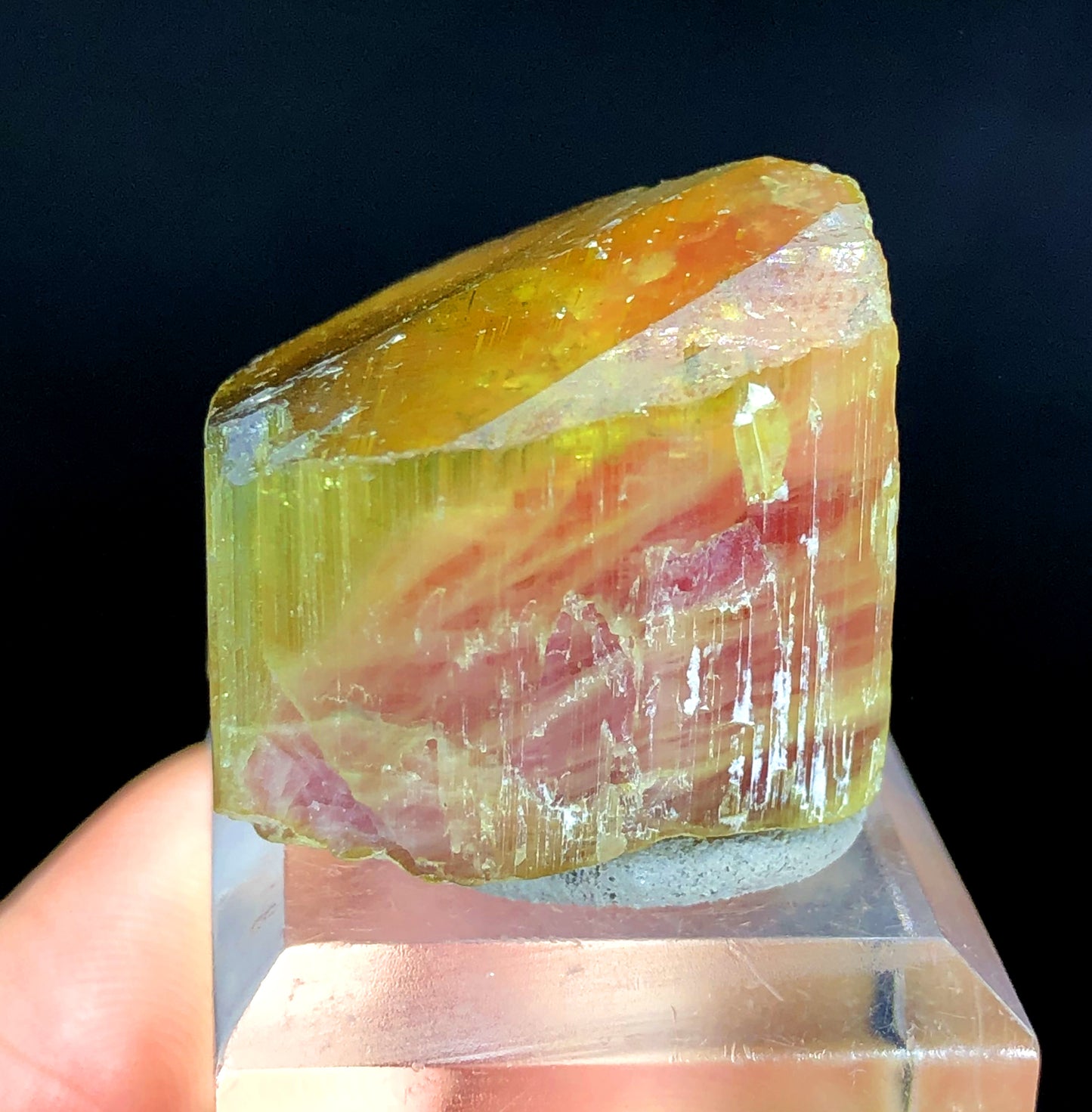 Natural Terminated Watermelon Tourmaline Crystal, Paprok Tourmaline, Raw Mineral, Tourmaline Gemstone, Crystal Specimen - 17 gram
