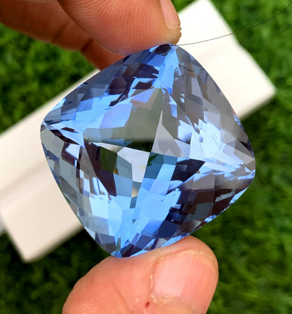 Santa Maria Blue Color Aquamarine Gemstone, Aquamarine Faceted Cut Stone, Top Grade Aquamarine for Collection - 81.56 carat
