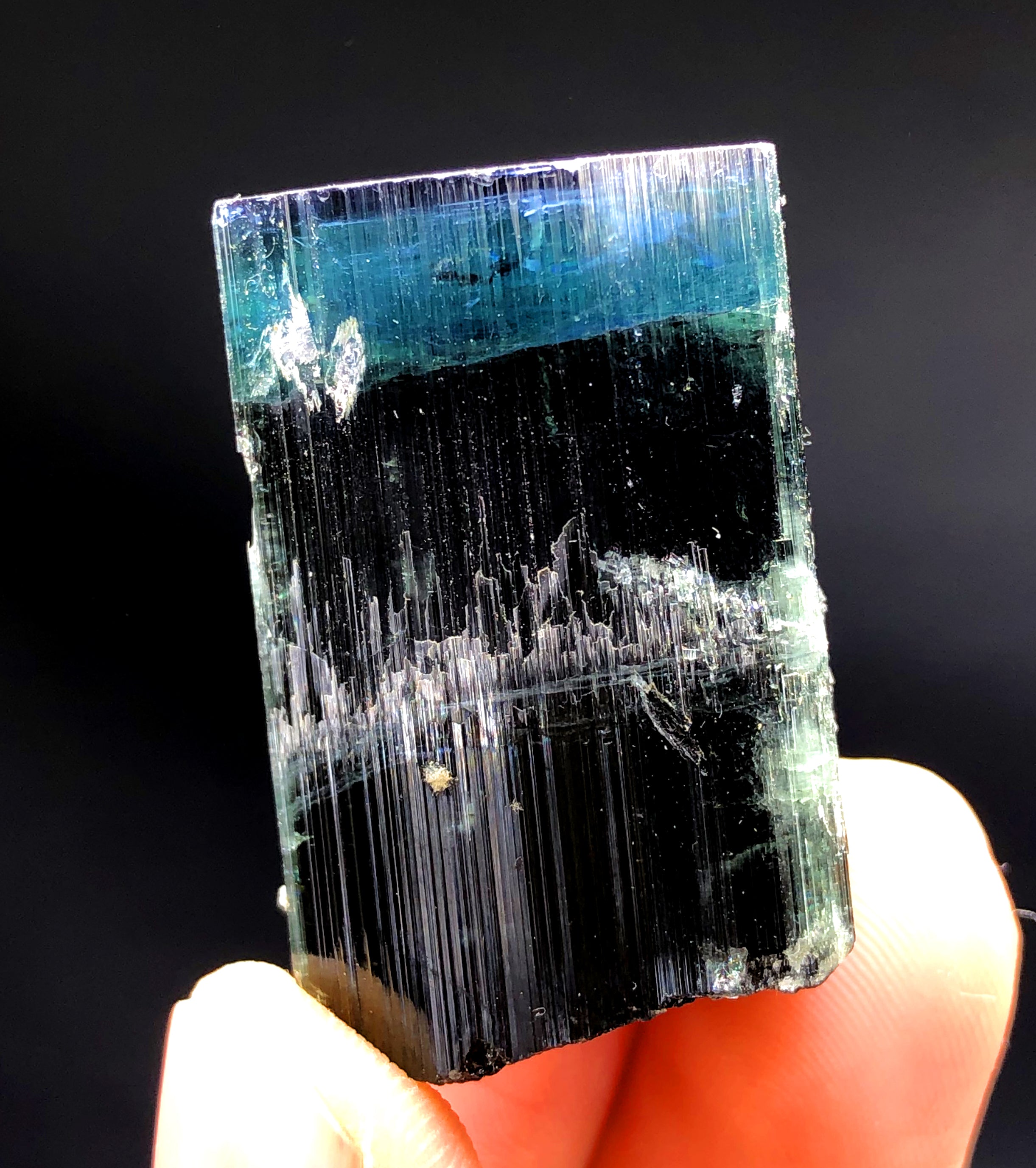 Natural Terminated Blue Cap Tourmaline Crystal, Raw Mineral, Paprok Tourmaline, Tourmaline Specimen, Tourmalone frpm Afghanistan - 36 gram