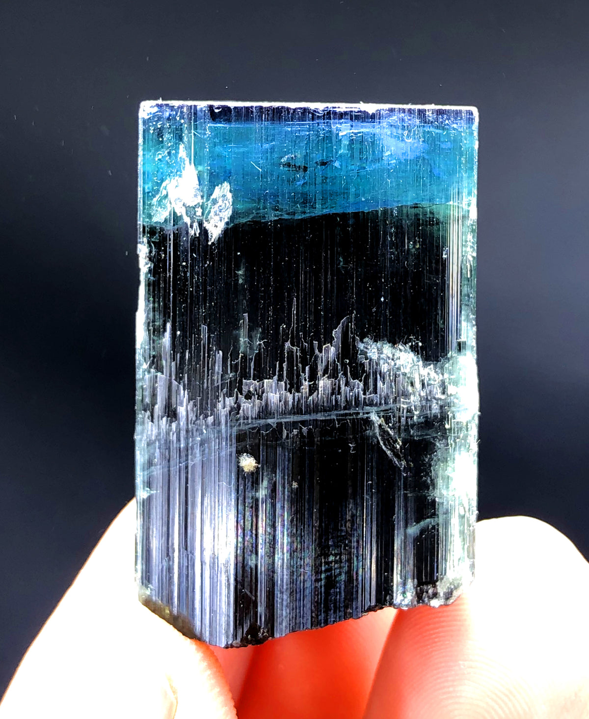 Natural Terminated Blue Cap Tourmaline Crystal, Raw Mineral, Paprok Tourmaline, Tourmaline Specimen, Tourmalone frpm Afghanistan - 36 gram