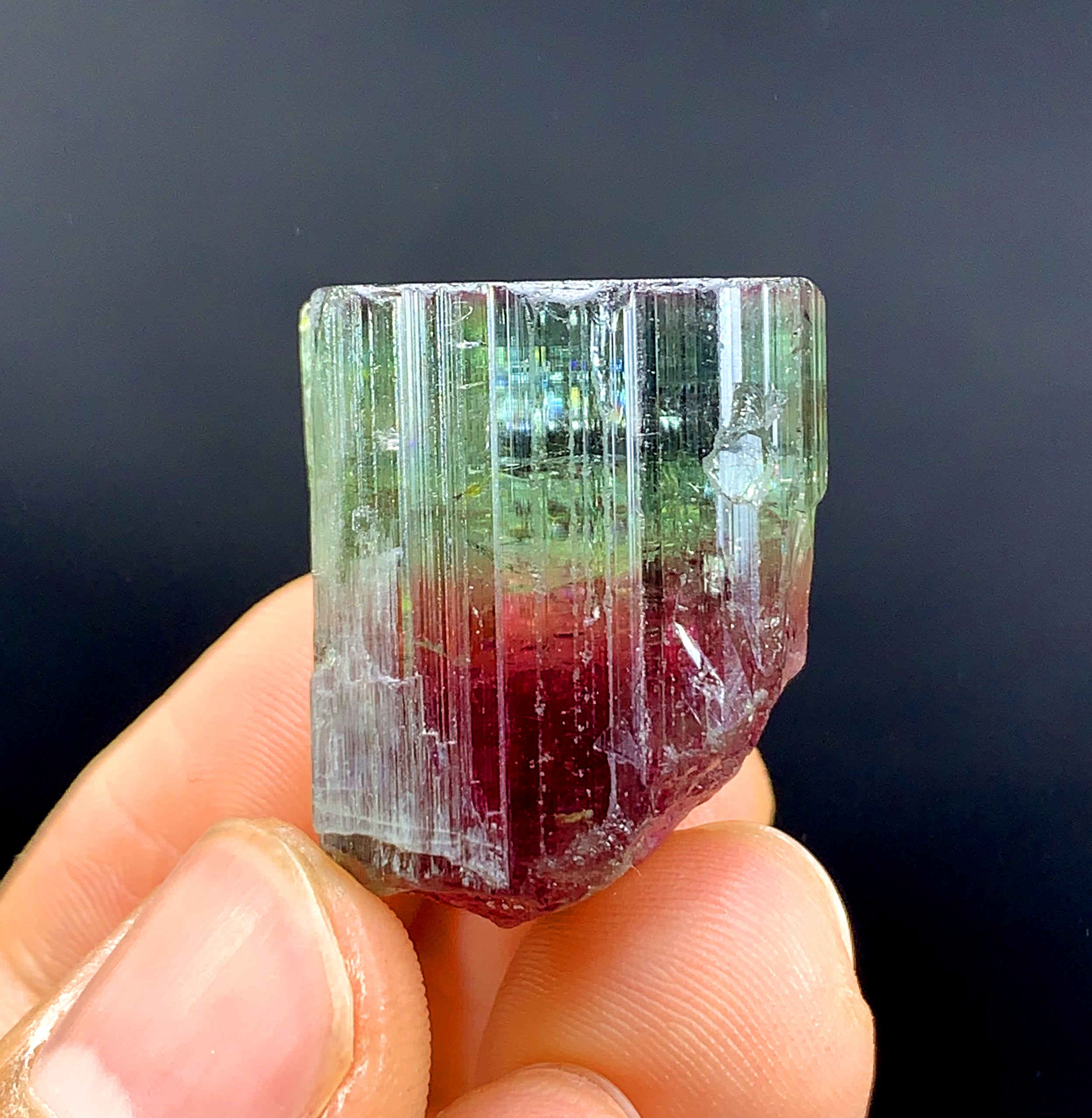 Bicolor Watermelon Tourmaline Crystal from Paprok Afghanistan - 115.85 carat