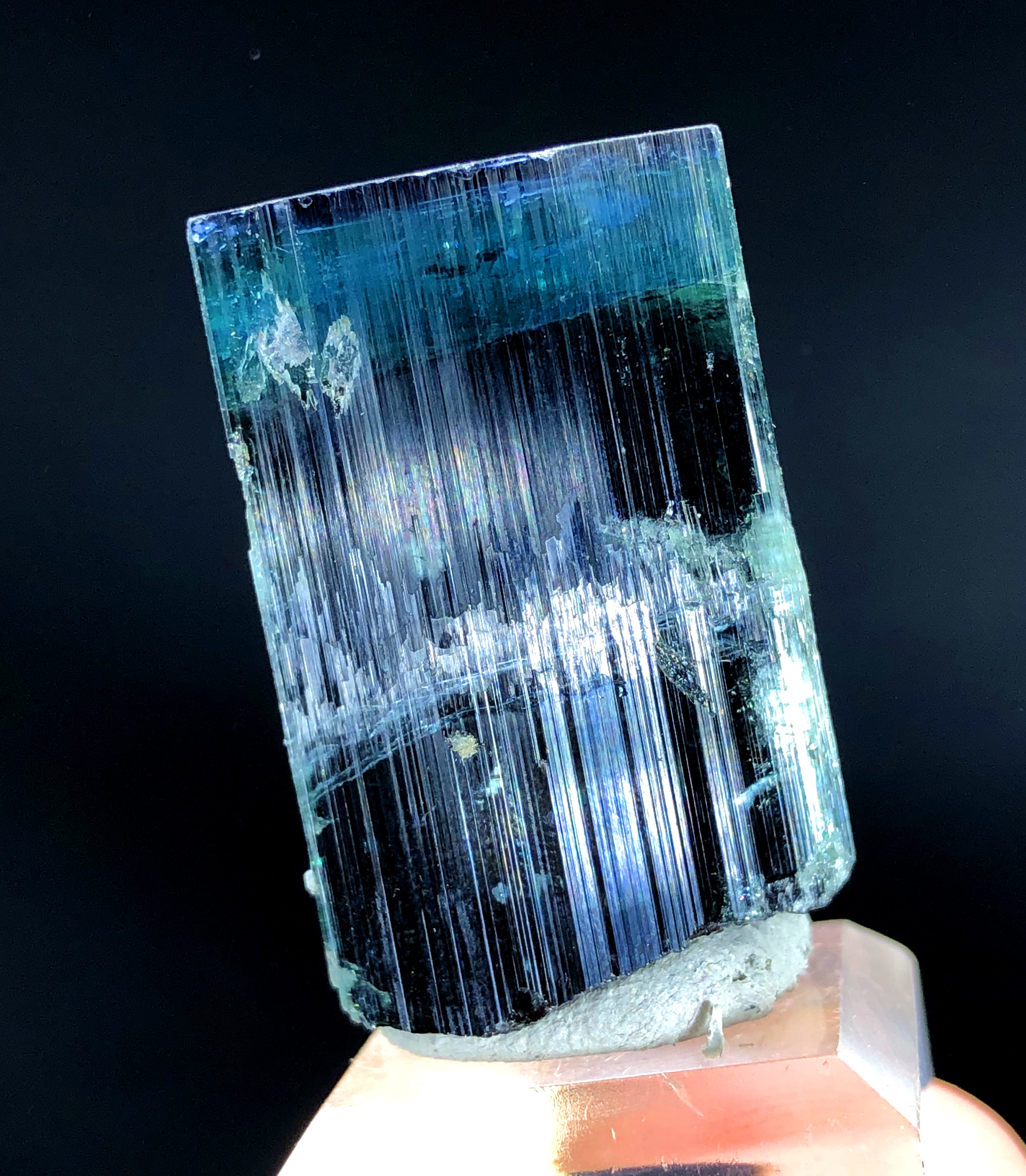 Natural Terminated Blue Cap Tourmaline Crystal, Raw Mineral, Paprok Tourmaline, Tourmaline Specimen, Tourmalone frpm Afghanistan - 36 gram