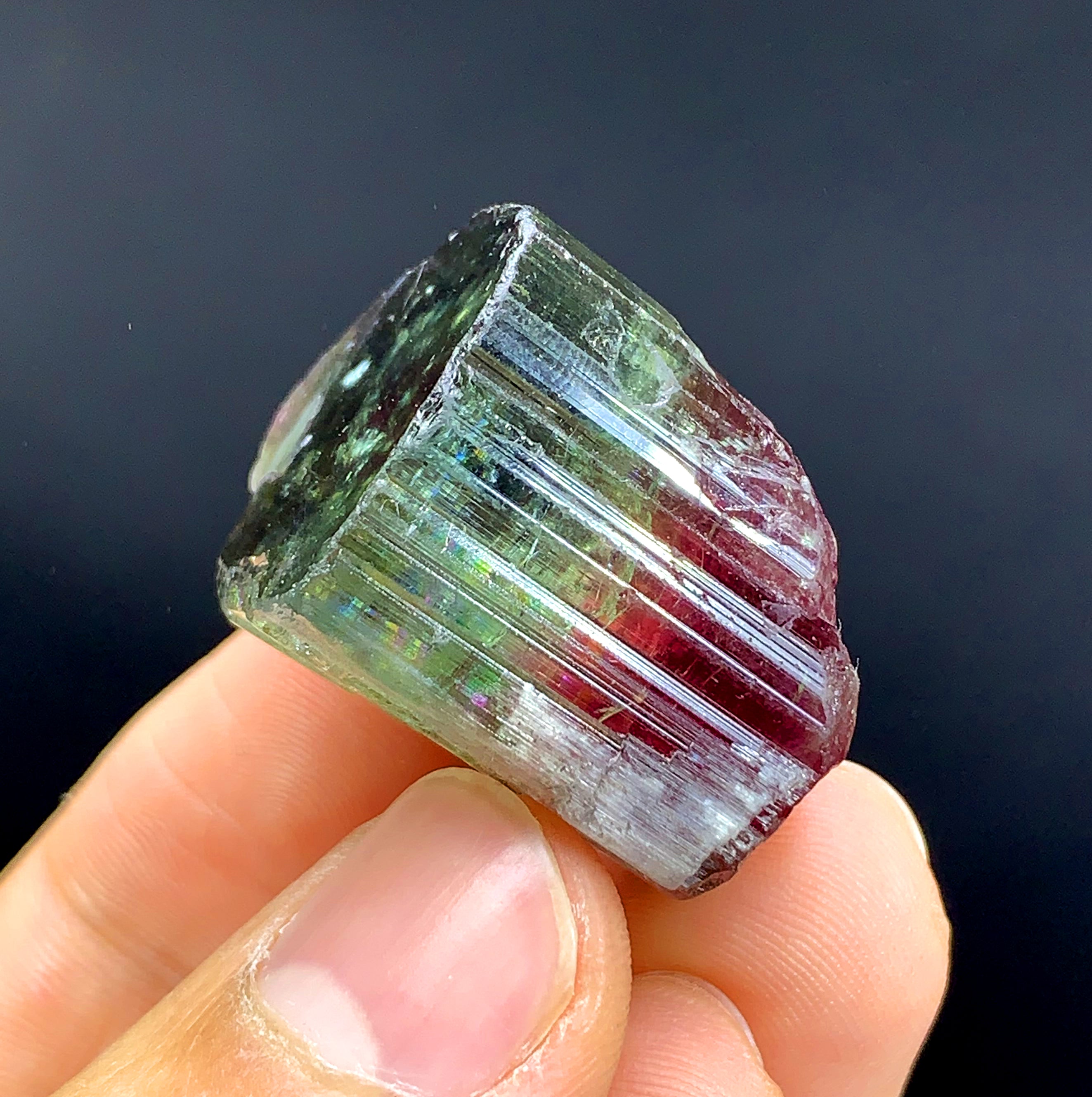 Bicolor Watermelon Tourmaline Crystal from Paprok Afghanistan - 115.85 carat