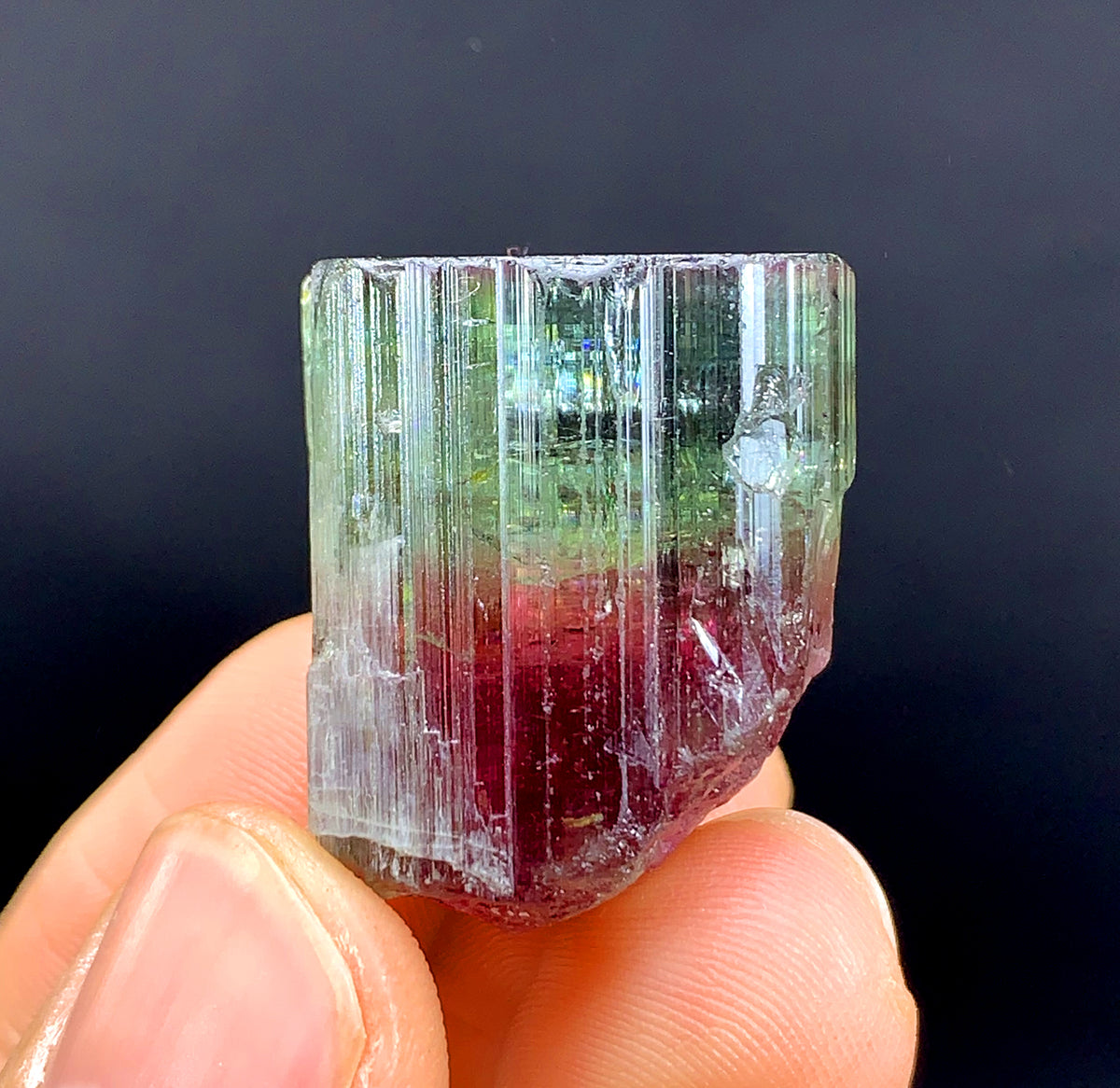 Bicolor Watermelon Tourmaline Crystal from Paprok Afghanistan - 115.85 carat