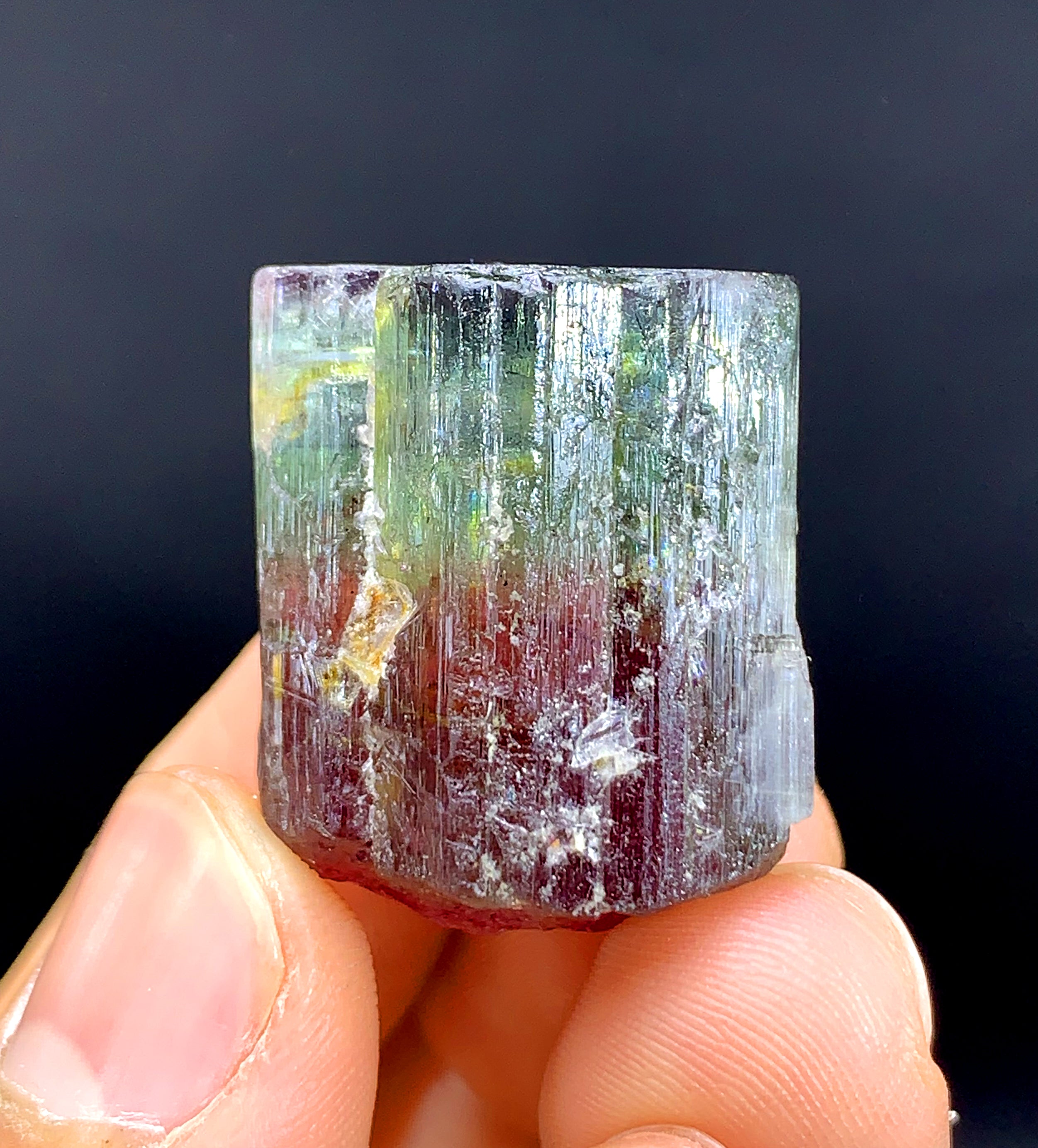 Bicolor Watermelon Tourmaline Crystal from Paprok Afghanistan - 115.85 carat