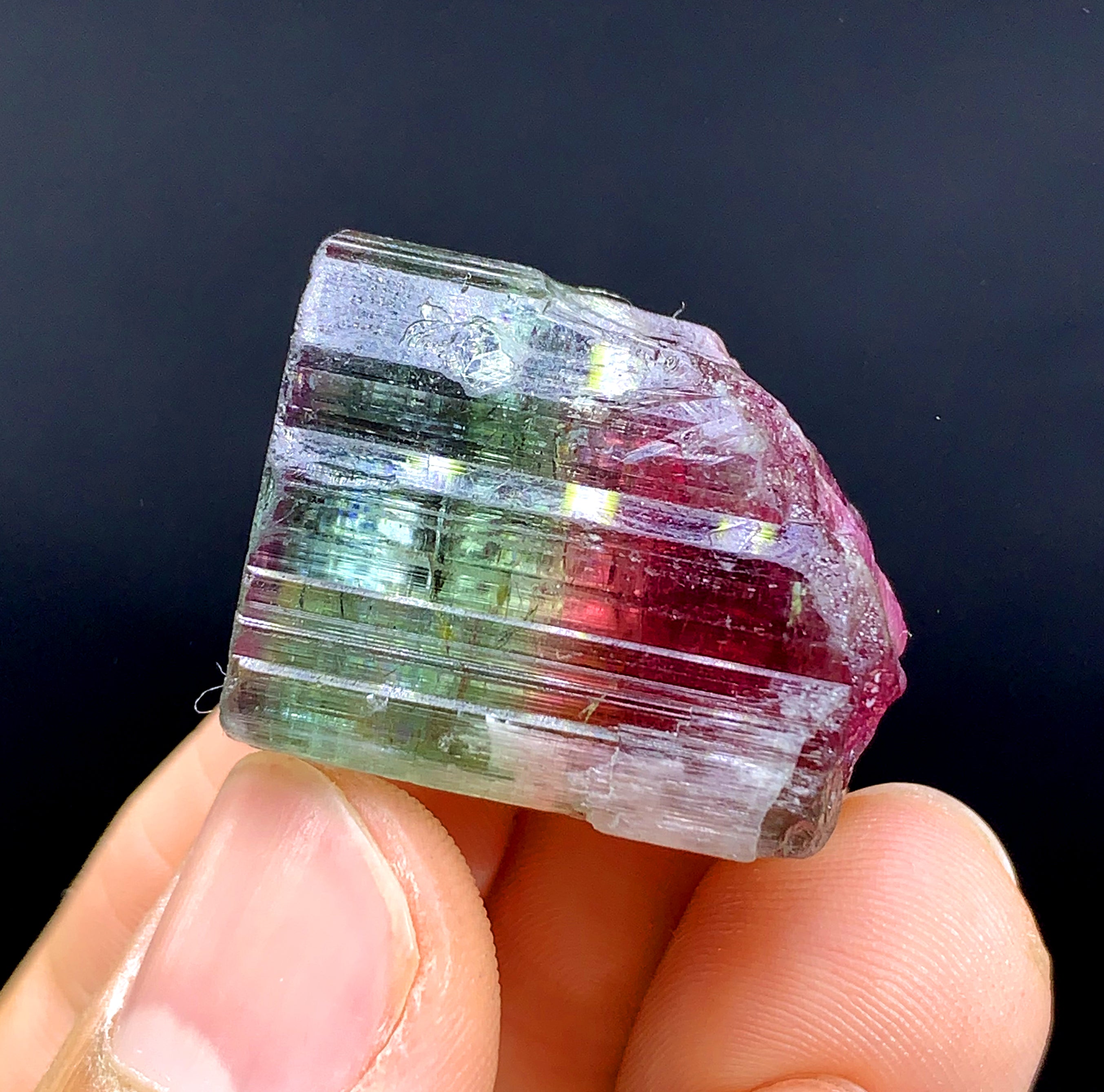 Bicolor Watermelon Tourmaline Crystal from Paprok Afghanistan - 115.85 carat