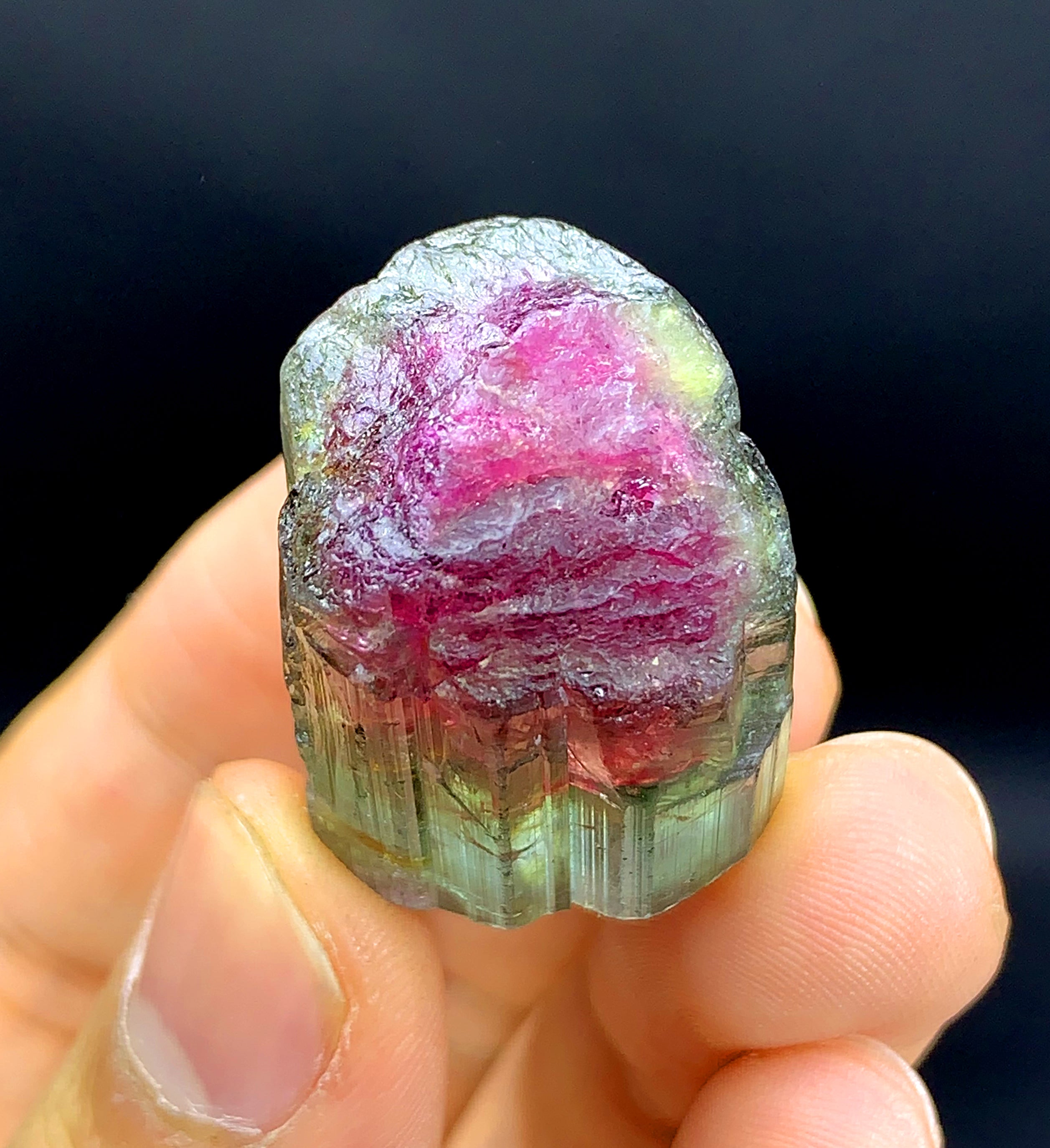 Bicolor Watermelon Tourmaline Crystal from Paprok Afghanistan - 115.85 carat