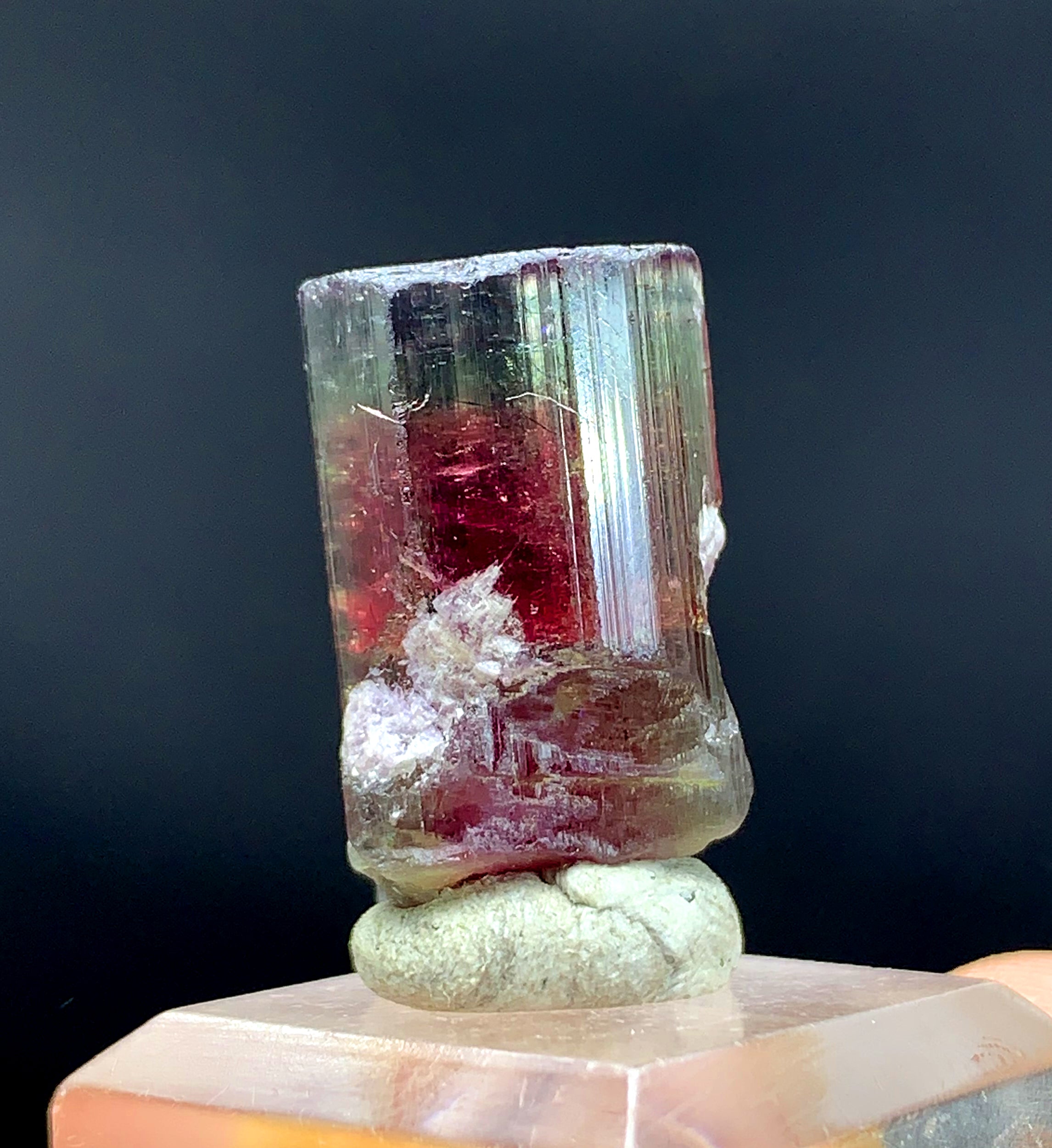 Tricolor Watermelon Tourmaline Crystal from Paprok Afghanistan - 42.95 carat