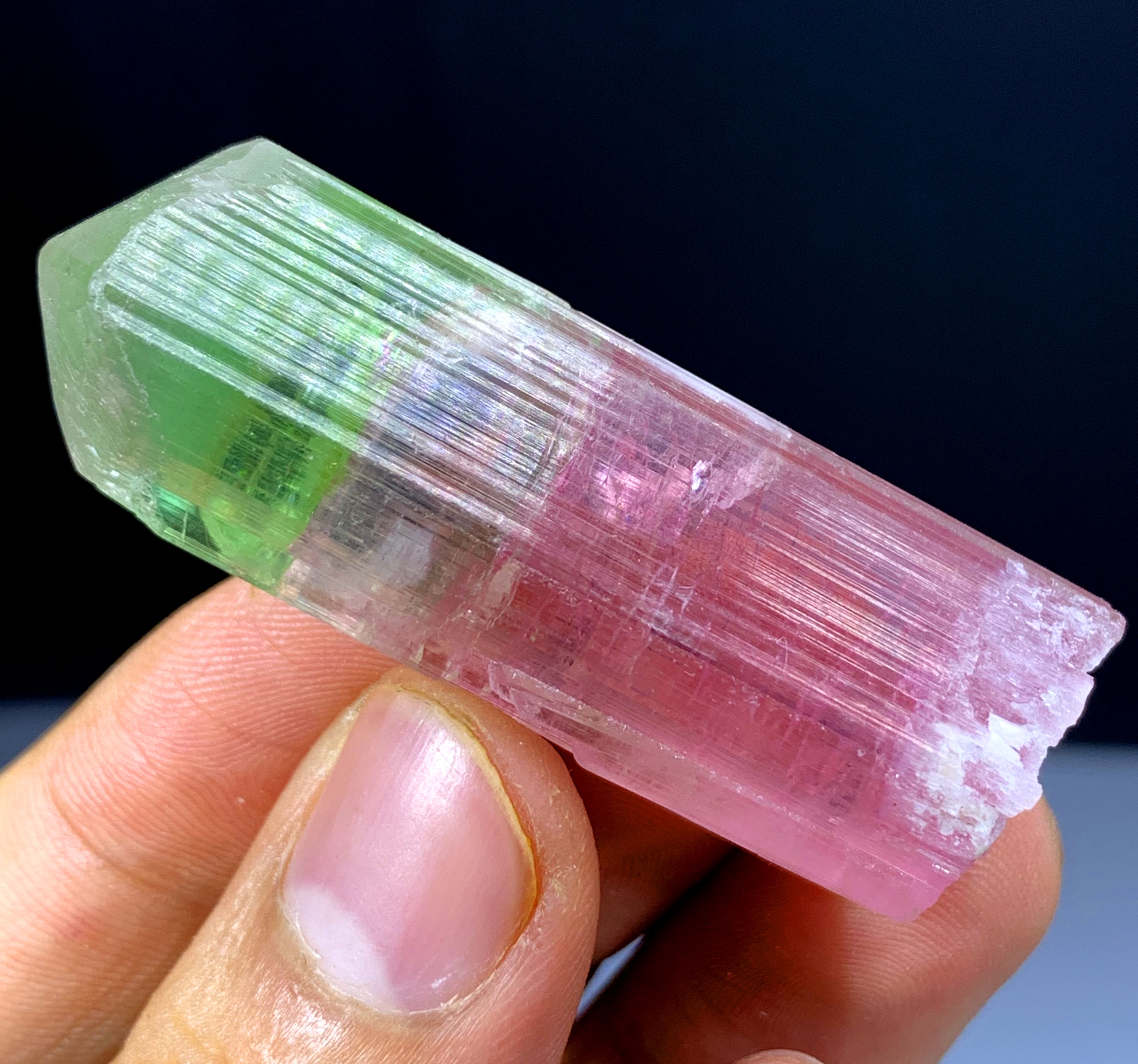 Bicolor Tourmaline Crystal from Afghanistan - 27 grams