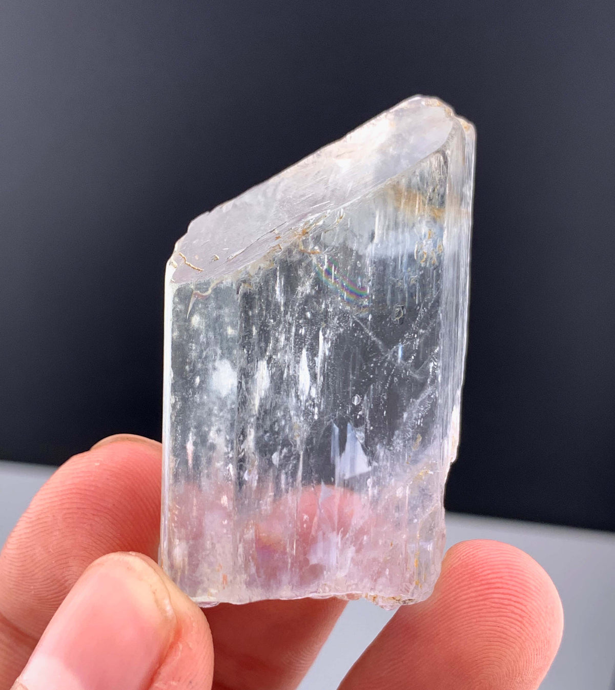 Transparent Kunzite Crystal From Afghanistan - 43 Grams