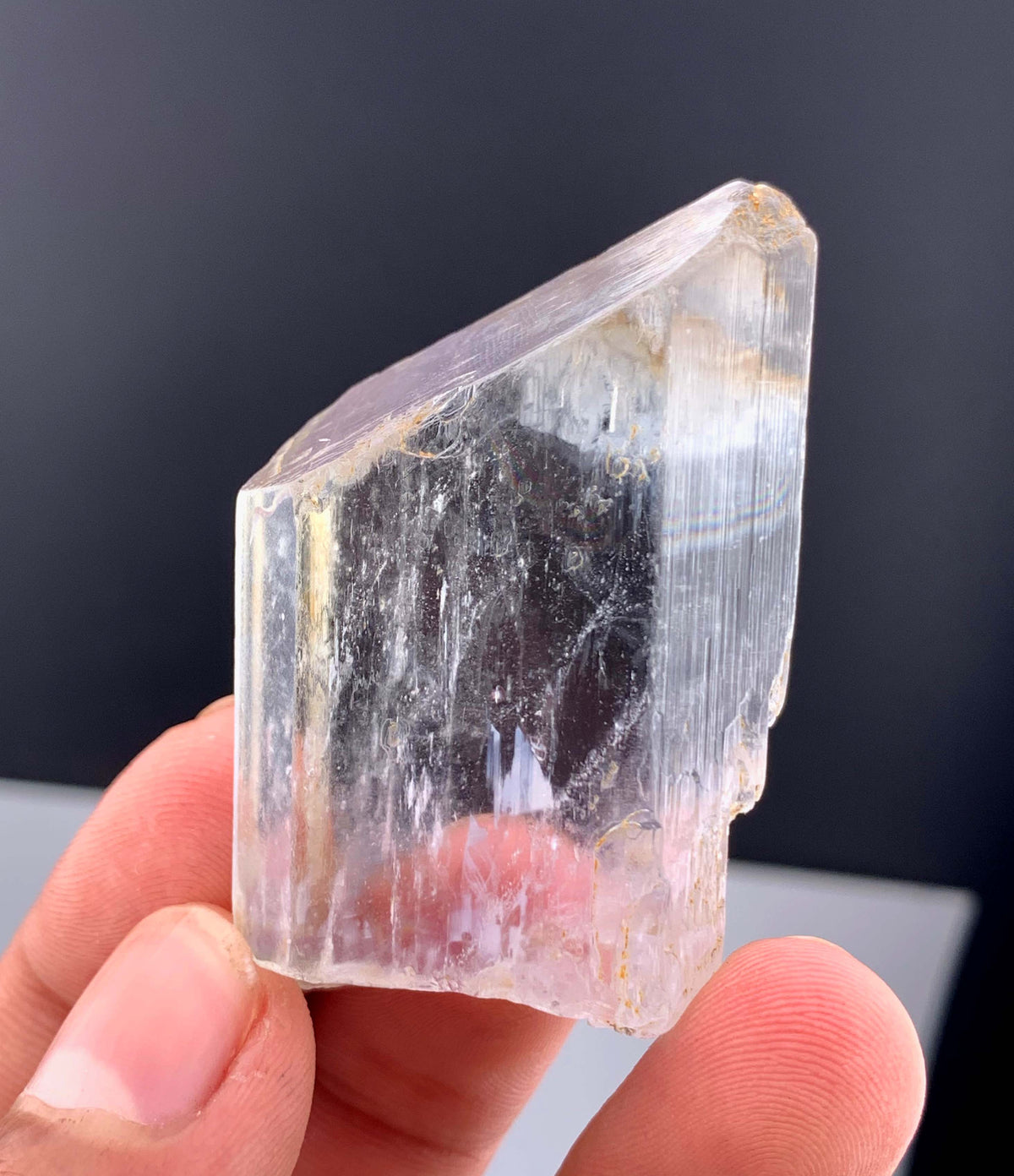 Transparent Kunzite Crystal From Afghanistan - 43 Grams