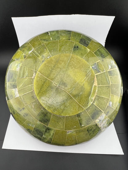 Polished Lapis Lazuli & Green Stone Bowl – 1147g, 194mm