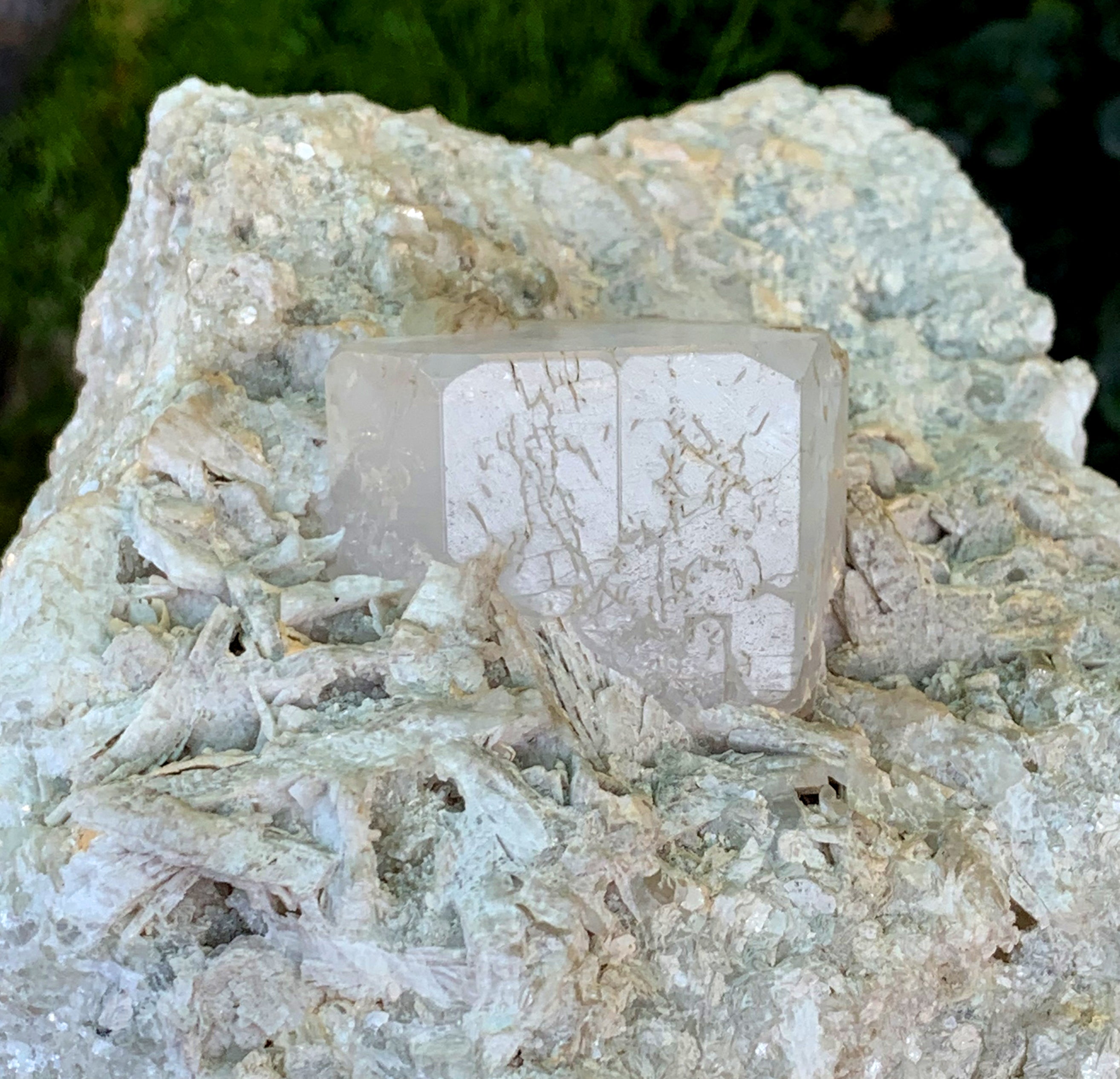 Natural Goshenite Crystal on Matrix from Skardu Pakistan - 3085 gram