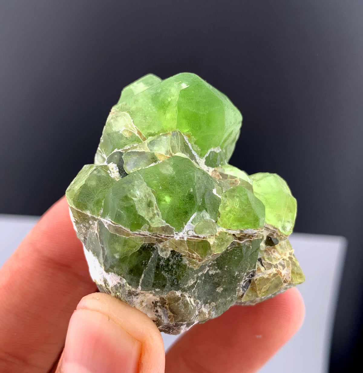 Green Peridot Crystals From Pakistan - 67 Grams