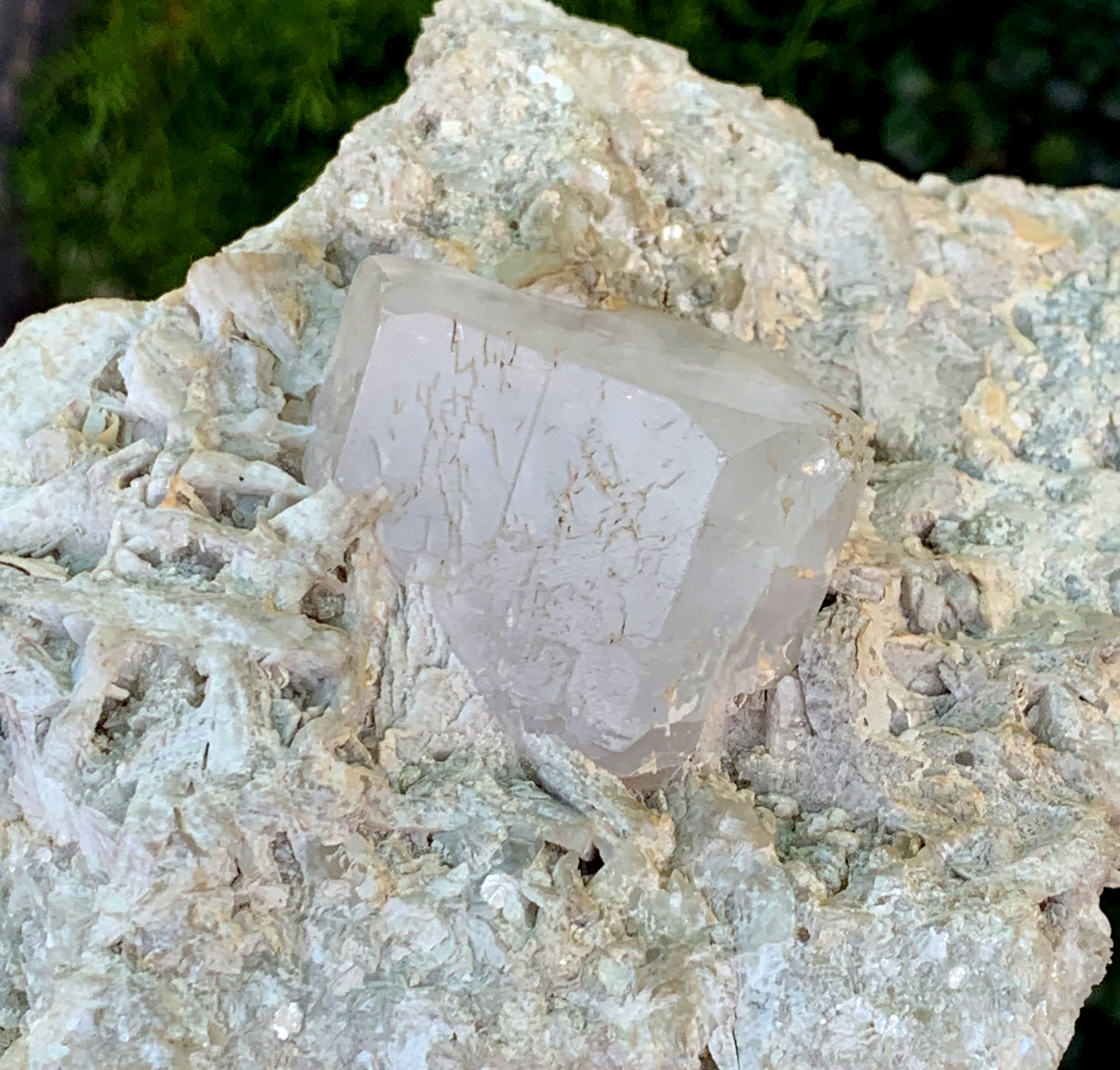 Natural Goshenite Crystal on Matrix from Skardu Pakistan - 3085 gram