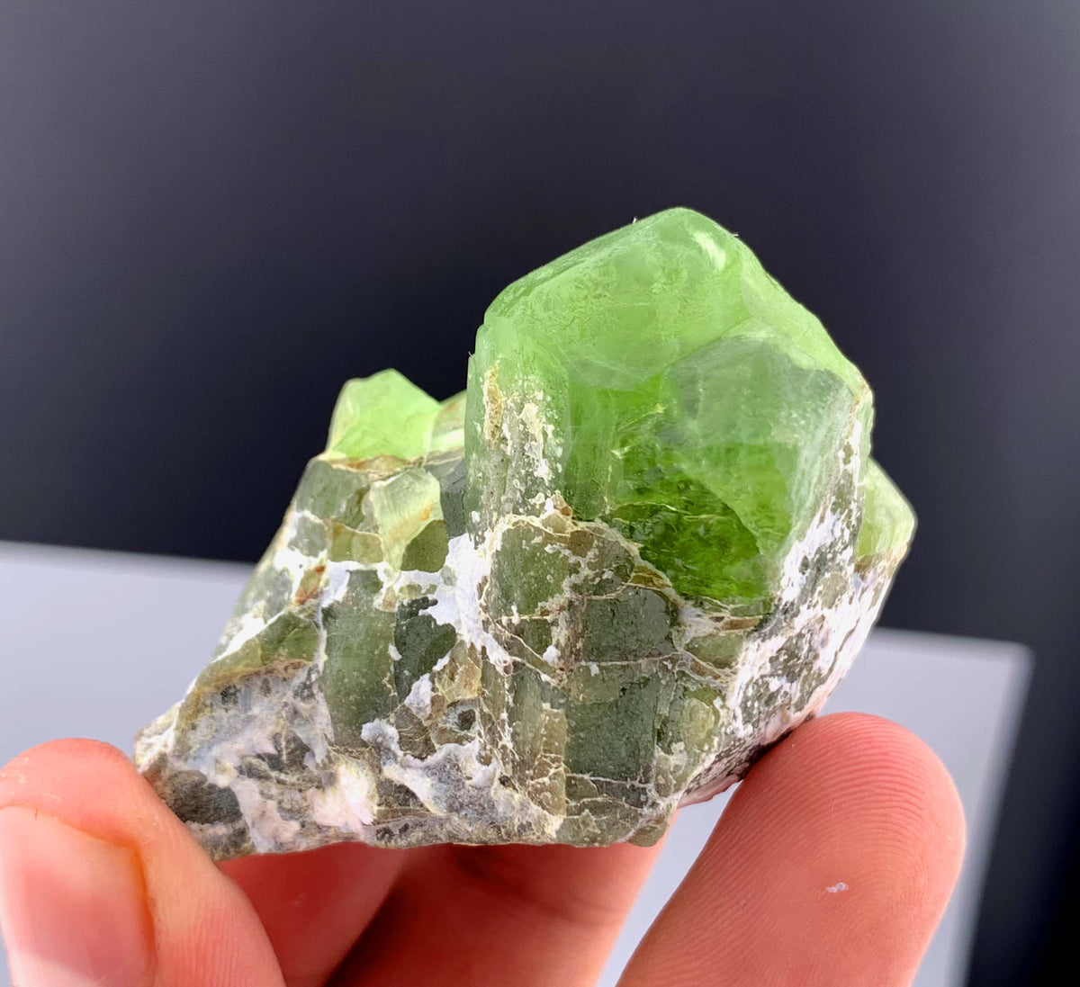 Green Peridot Crystals From Pakistan - 67 Grams