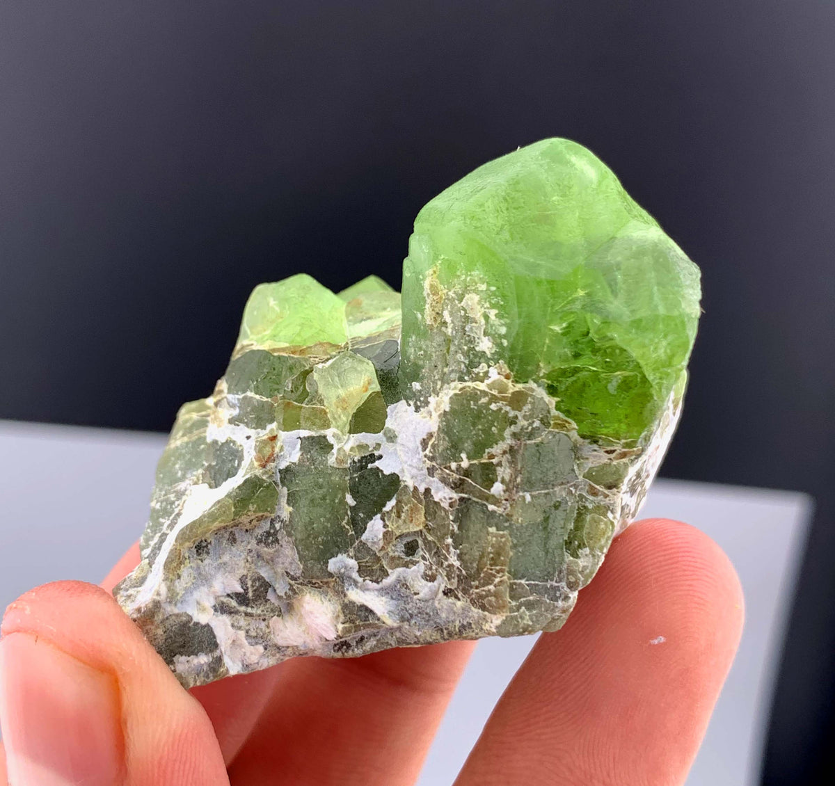 Green Peridot Crystals From Pakistan - 67 Grams