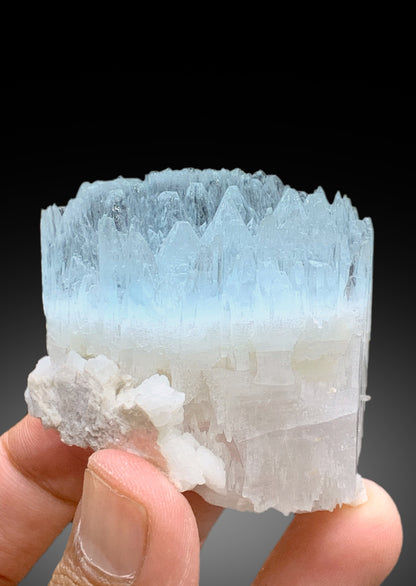 Bicolor Beryl, AquaMorganite Crystal, Morganite var Aquamarine with Etched Terminations, Scepter AquaMorganite Specimen - 134 gram