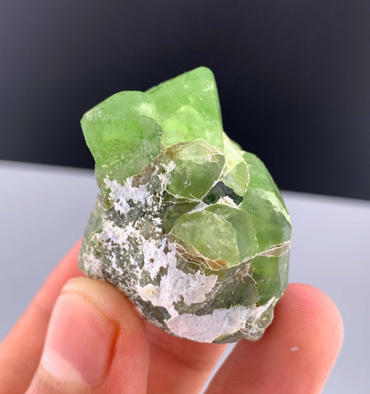 Green Peridot Crystals From Pakistan - 67 Grams
