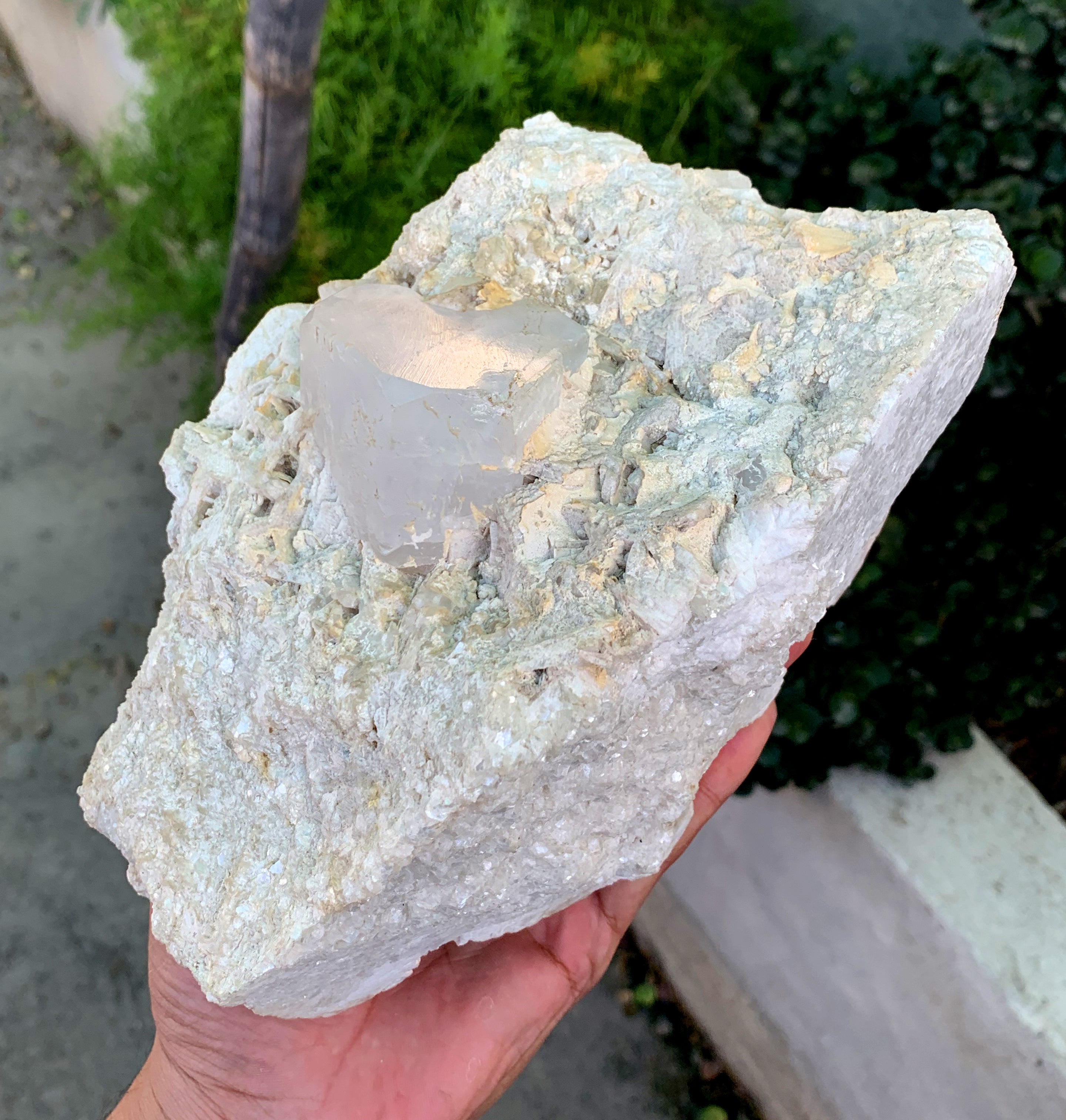 Natural Goshenite Crystal on Matrix from Skardu Pakistan - 3085 gram