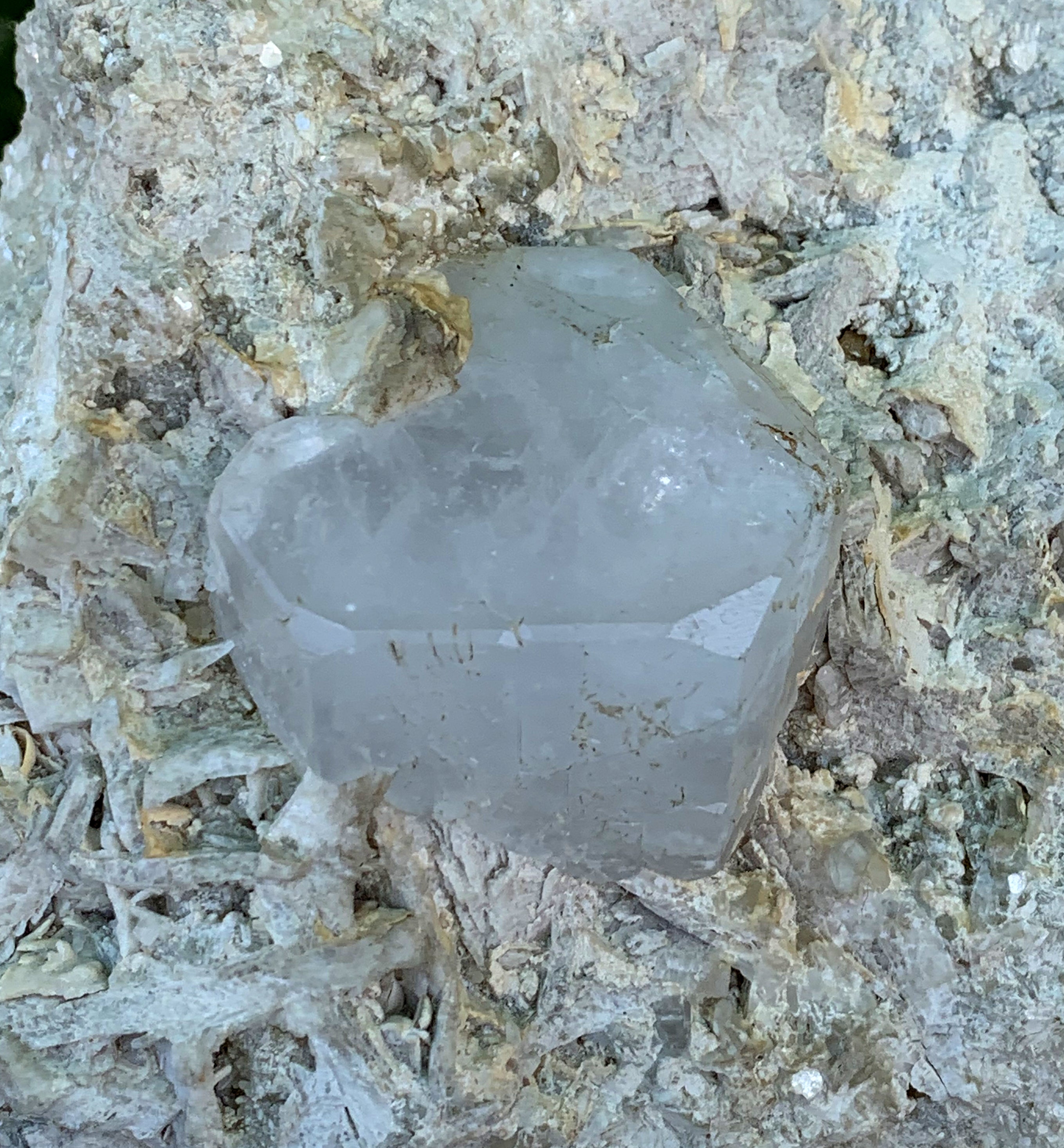 Natural Goshenite Crystal on Matrix from Skardu Pakistan - 3085 gram