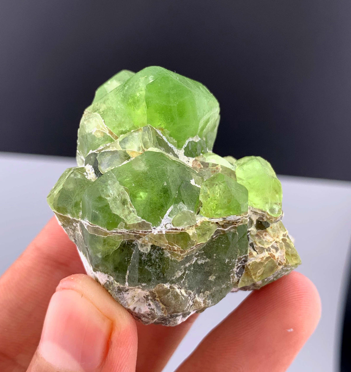 Green Peridot Crystals From Pakistan - 67 Grams