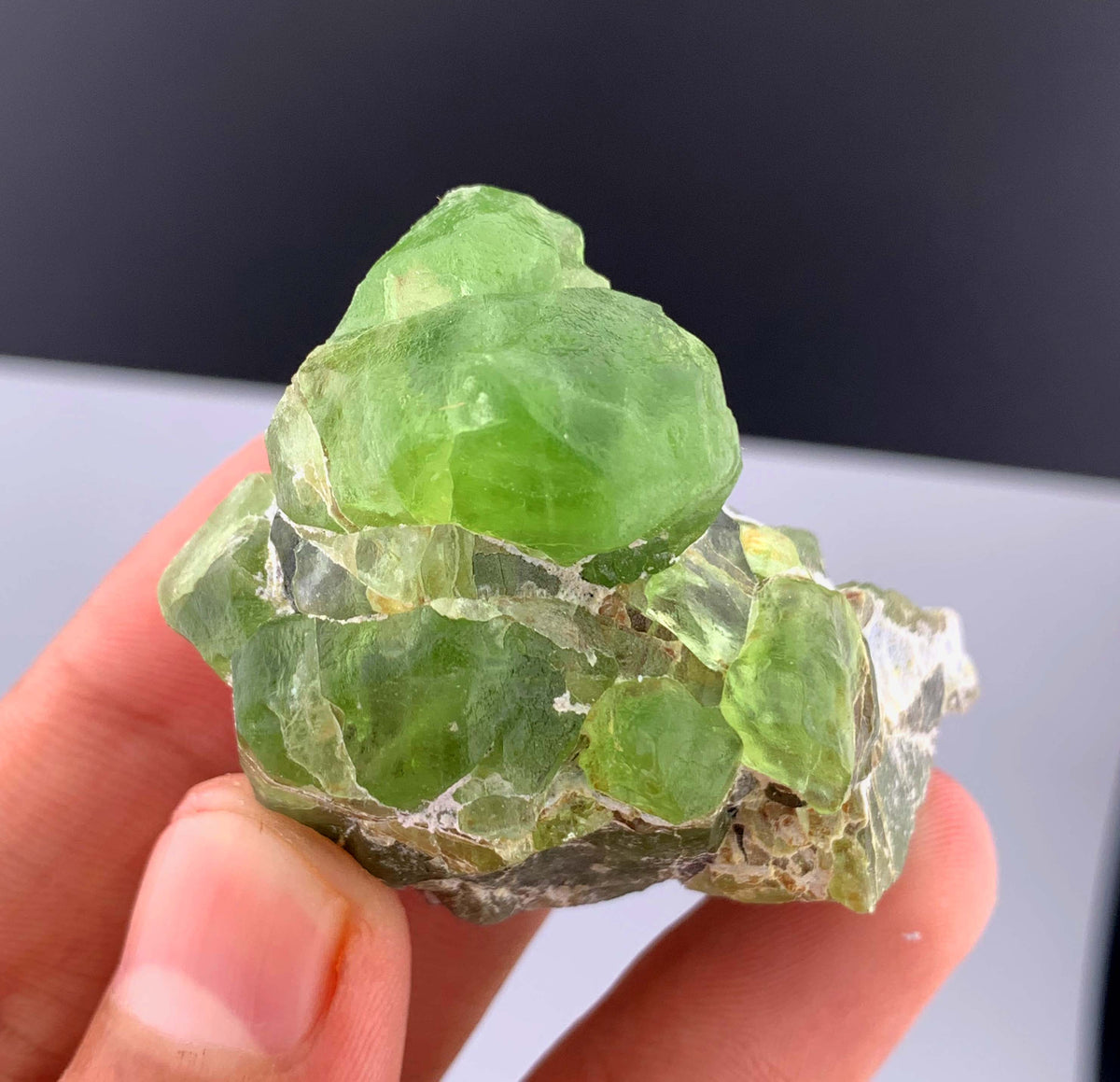 Green Peridot Crystals From Pakistan - 67 Grams