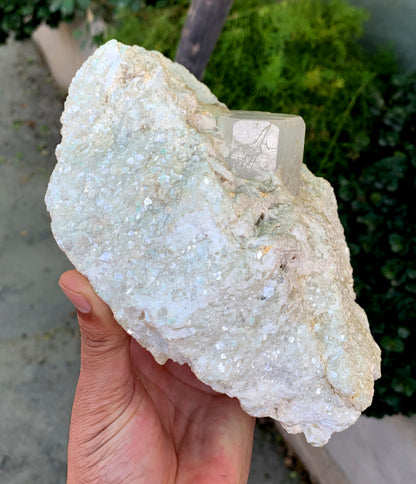 Natural Goshenite Crystal on Matrix from Skardu Pakistan - 3085 gram
