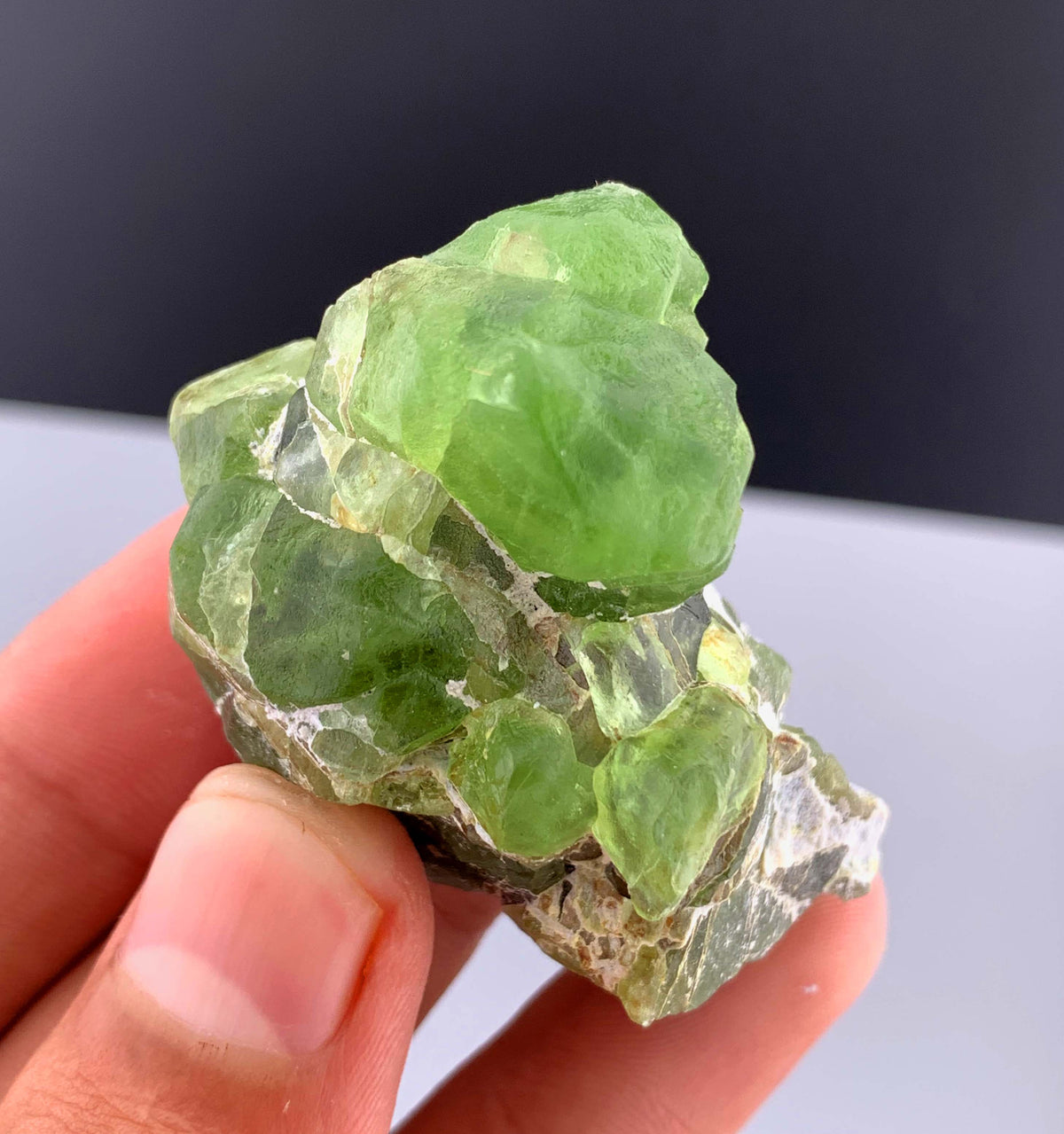 Green Peridot Crystals From Pakistan - 67 Grams