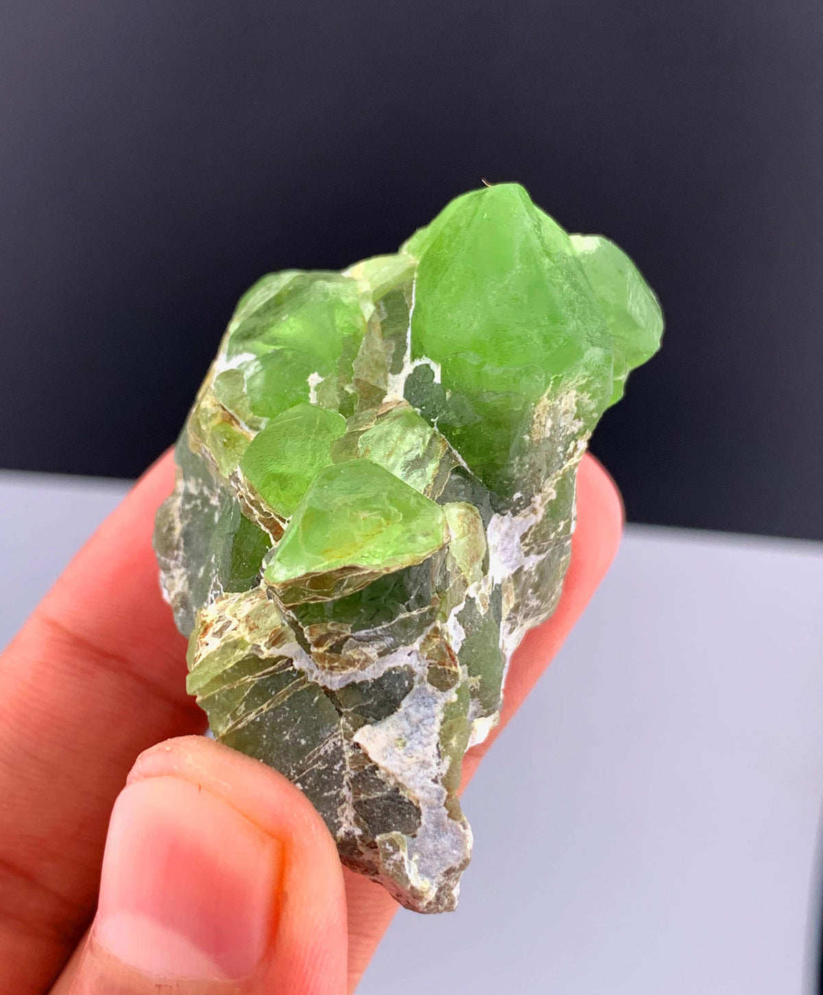 Green Peridot Crystals From Pakistan - 67 Grams