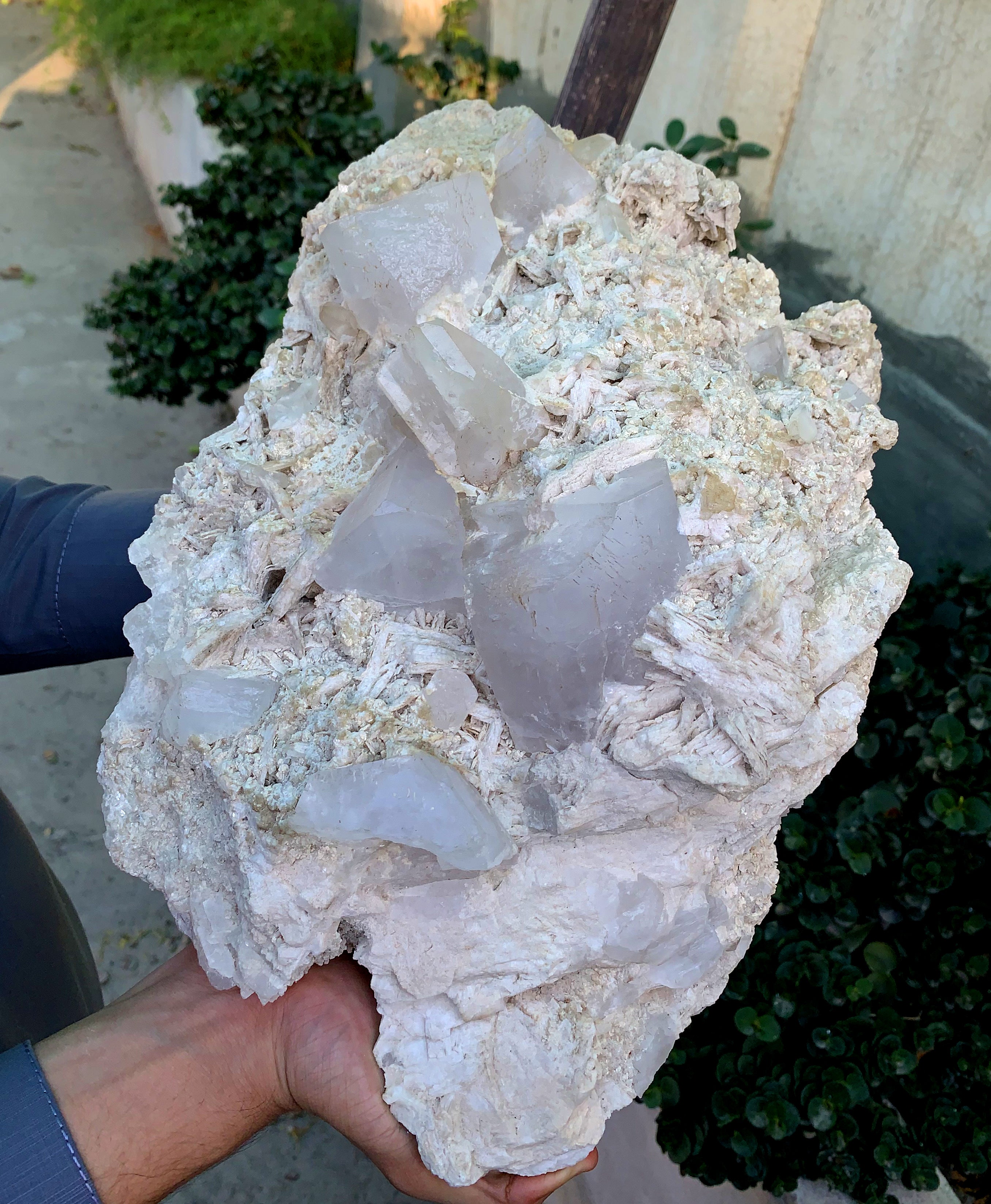 Natural Goshenite Crystals with Quartz on Matrix from Skardu Pakistan - 9.6 KG