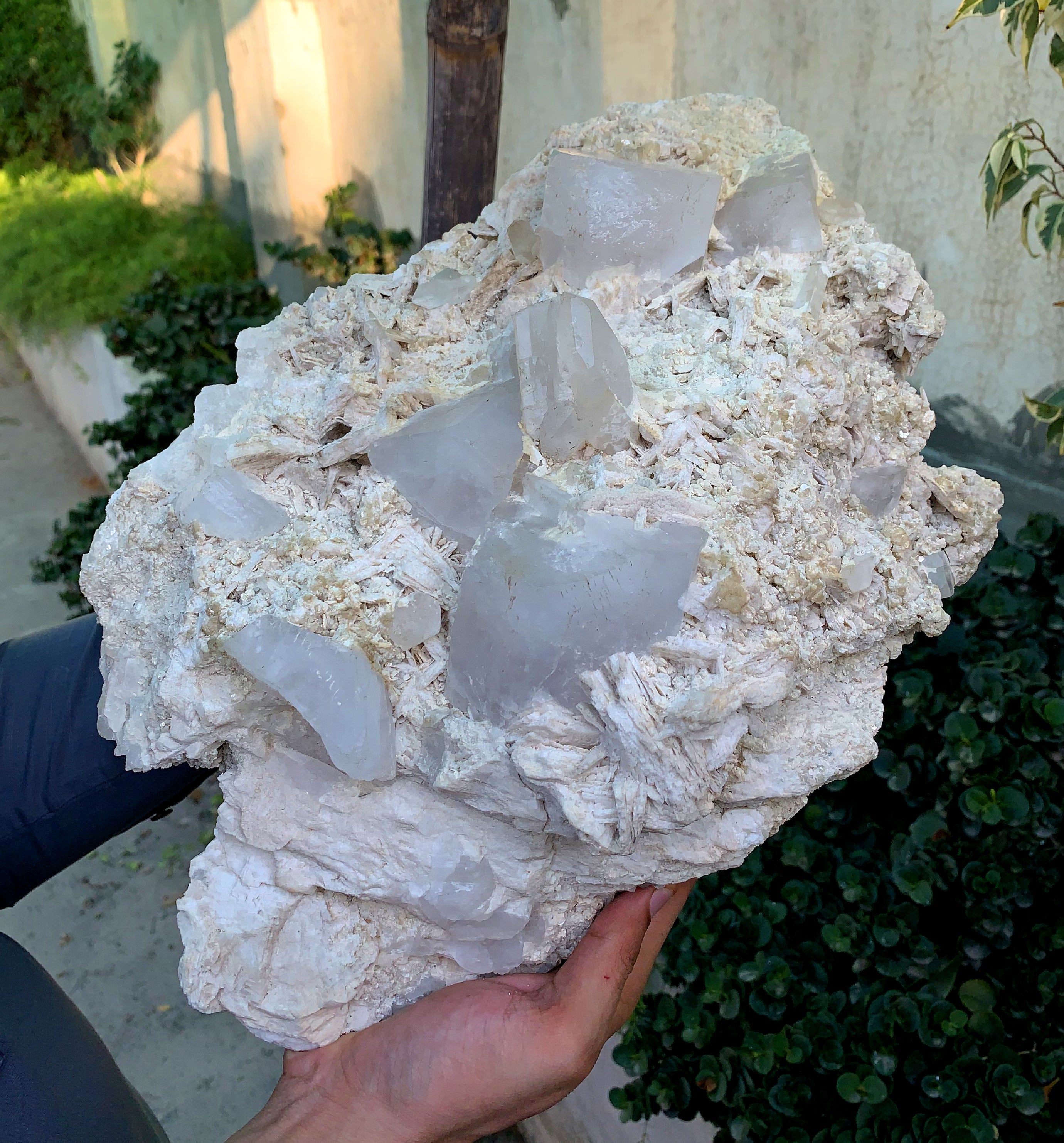 Natural Goshenite Crystals with Quartz on Matrix from Skardu Pakistan - 9.6 KG