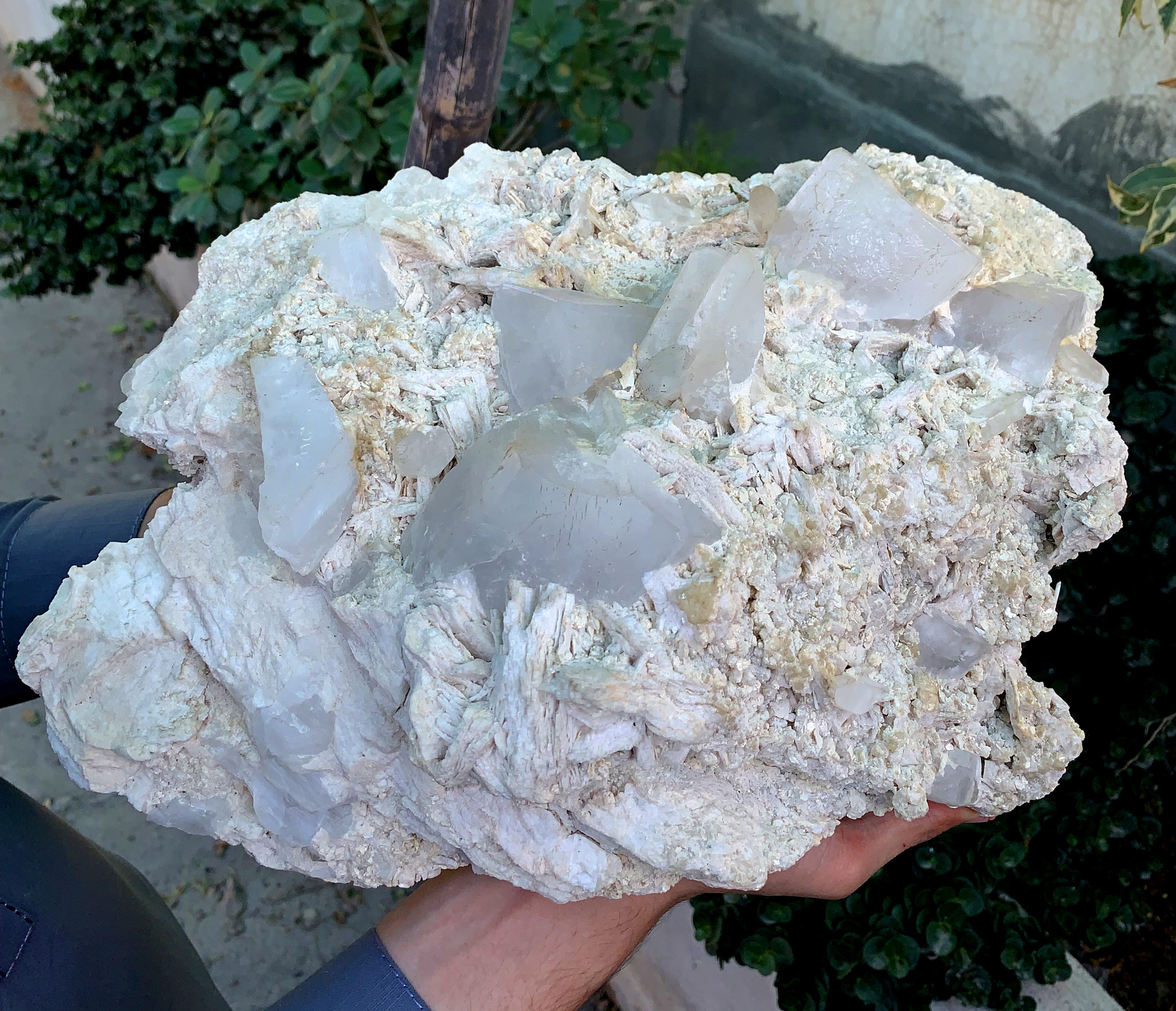 Natural Goshenite Crystals with Quartz on Matrix from Skardu Pakistan - 9.6 KG