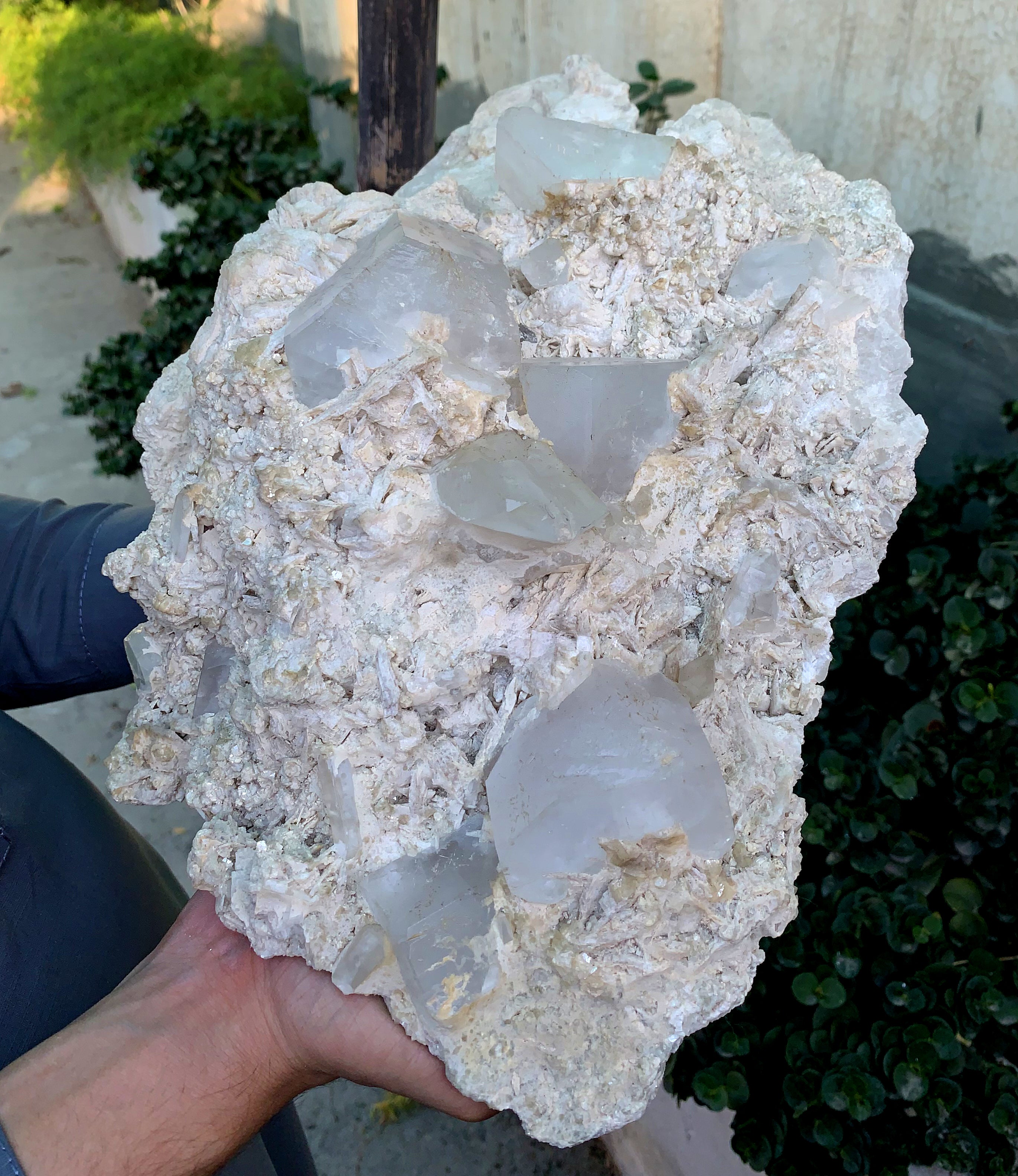 Natural Goshenite Crystals with Quartz on Matrix from Skardu Pakistan - 9.6 KG